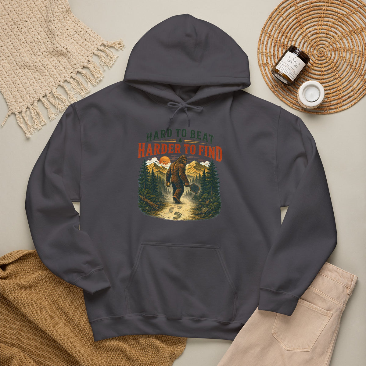 Bigfoot Hard to Beat Harder to Find Pickleball Hoodie