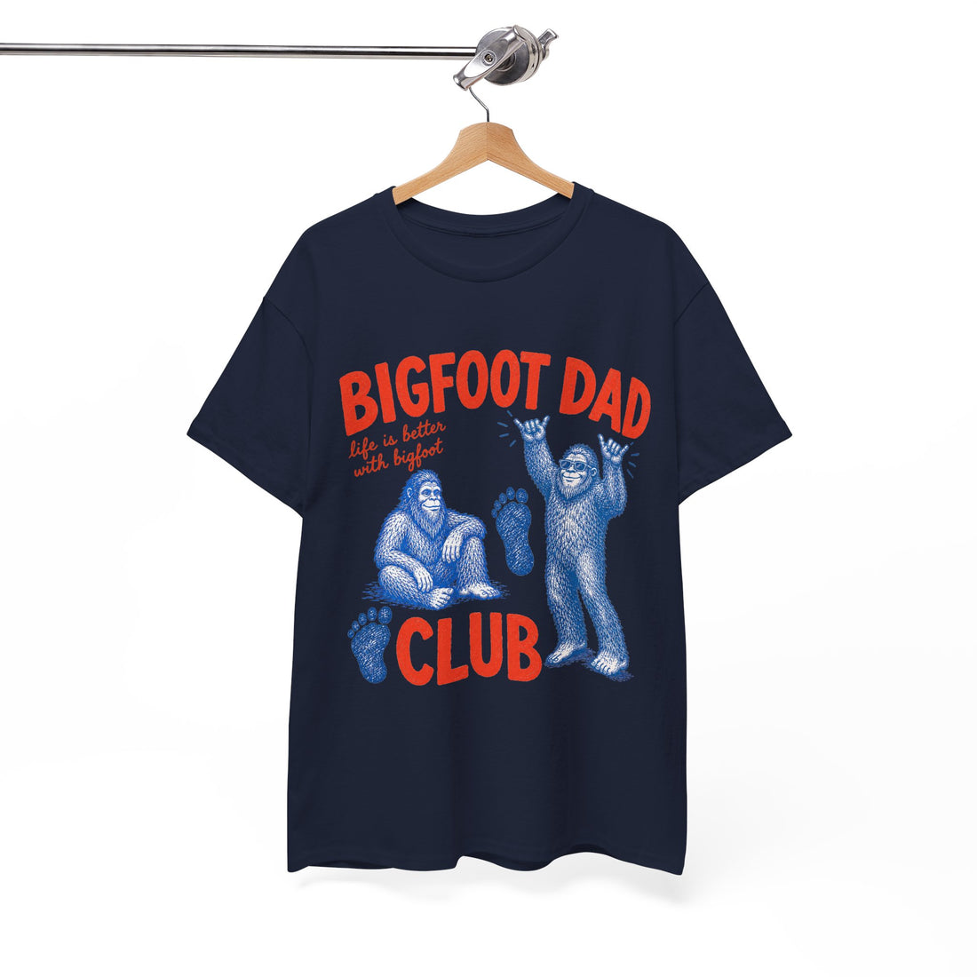Bigfoot Dad Club T-Shirt – Funny Sasquatch Dad Vintage Graphic Tee