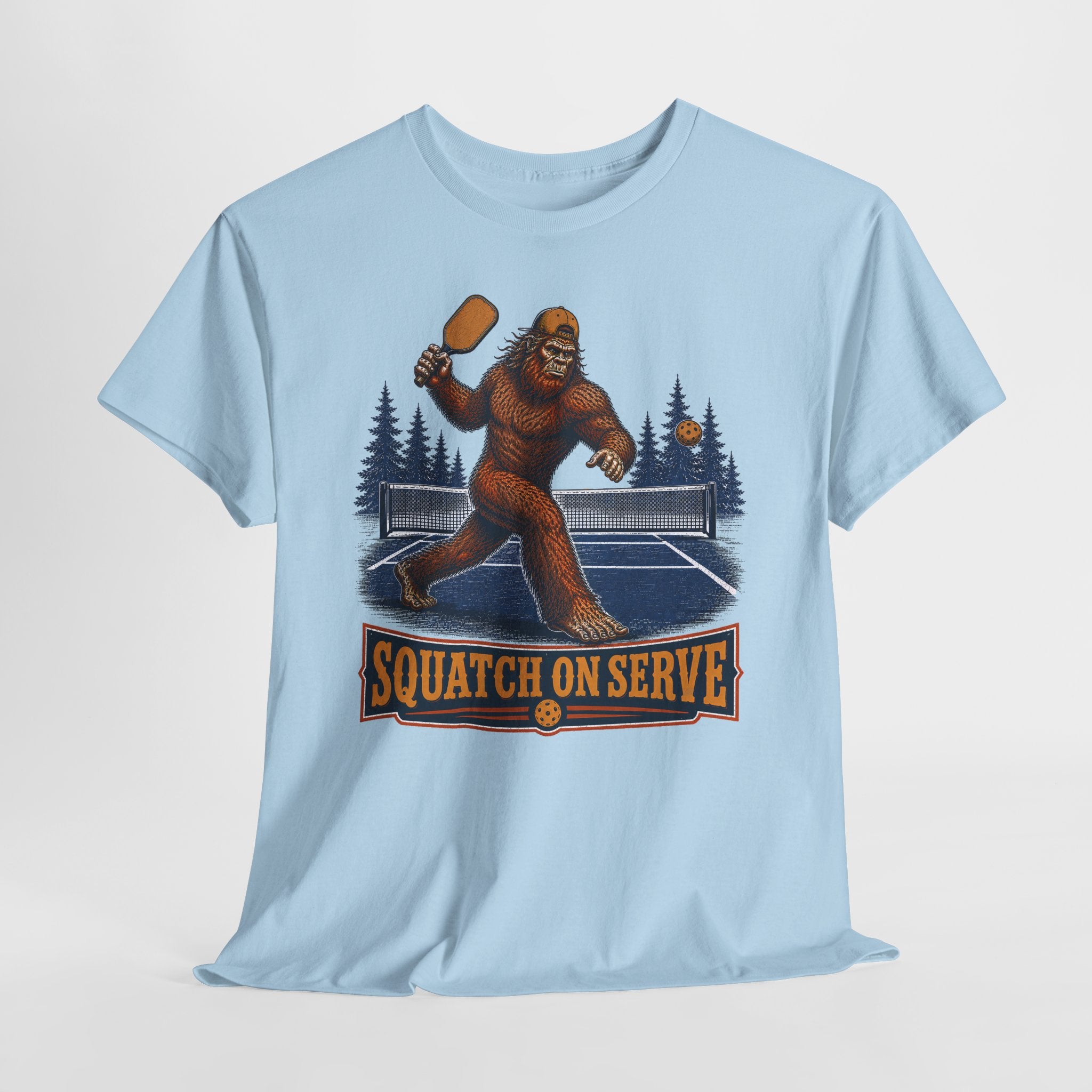 Squatch On Serve Bigfoot Pickleball T-Shirt