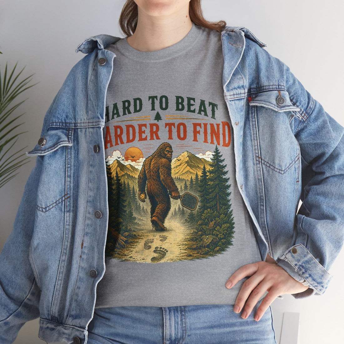 Bigfoot Hard to Beat Harder to Find Pickleball T-Shirt