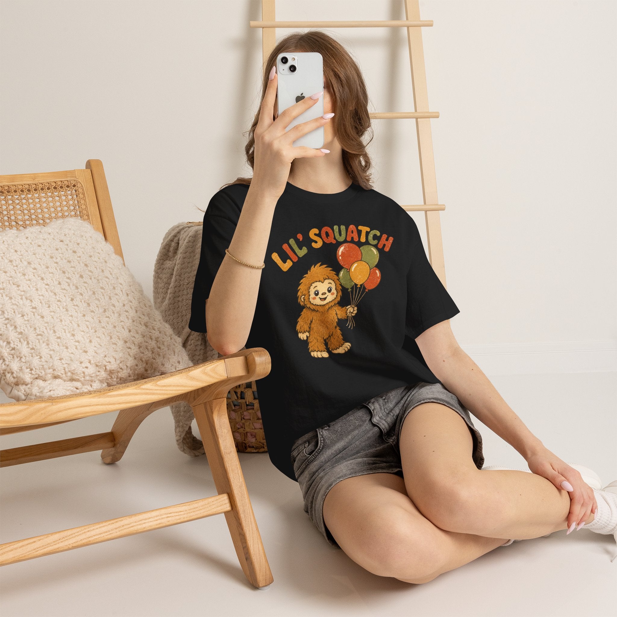 Lil' Squatch Birthday T-Shirt – Cute Baby Bigfoot Balloon Tee for Kids