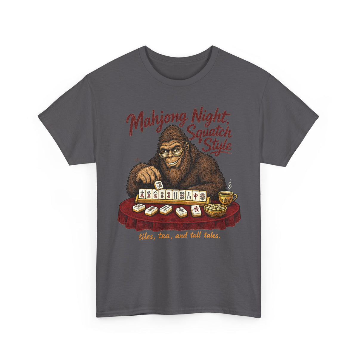 Mahjong Night Sasquatch T-Shirt – Vintage Bigfoot Mahjong Tee