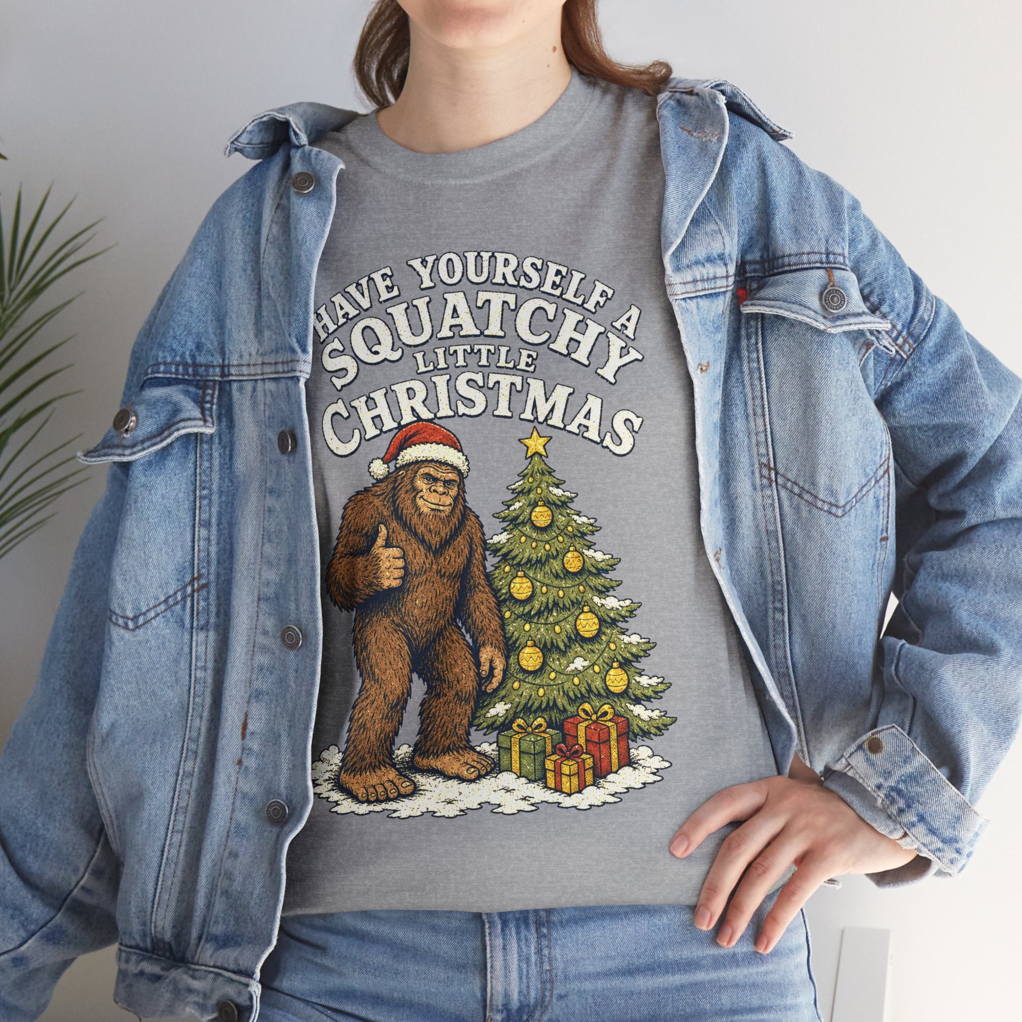 Squatchy Little Christmas T-Shirt – Funny Bigfoot Holiday Graphic Tee