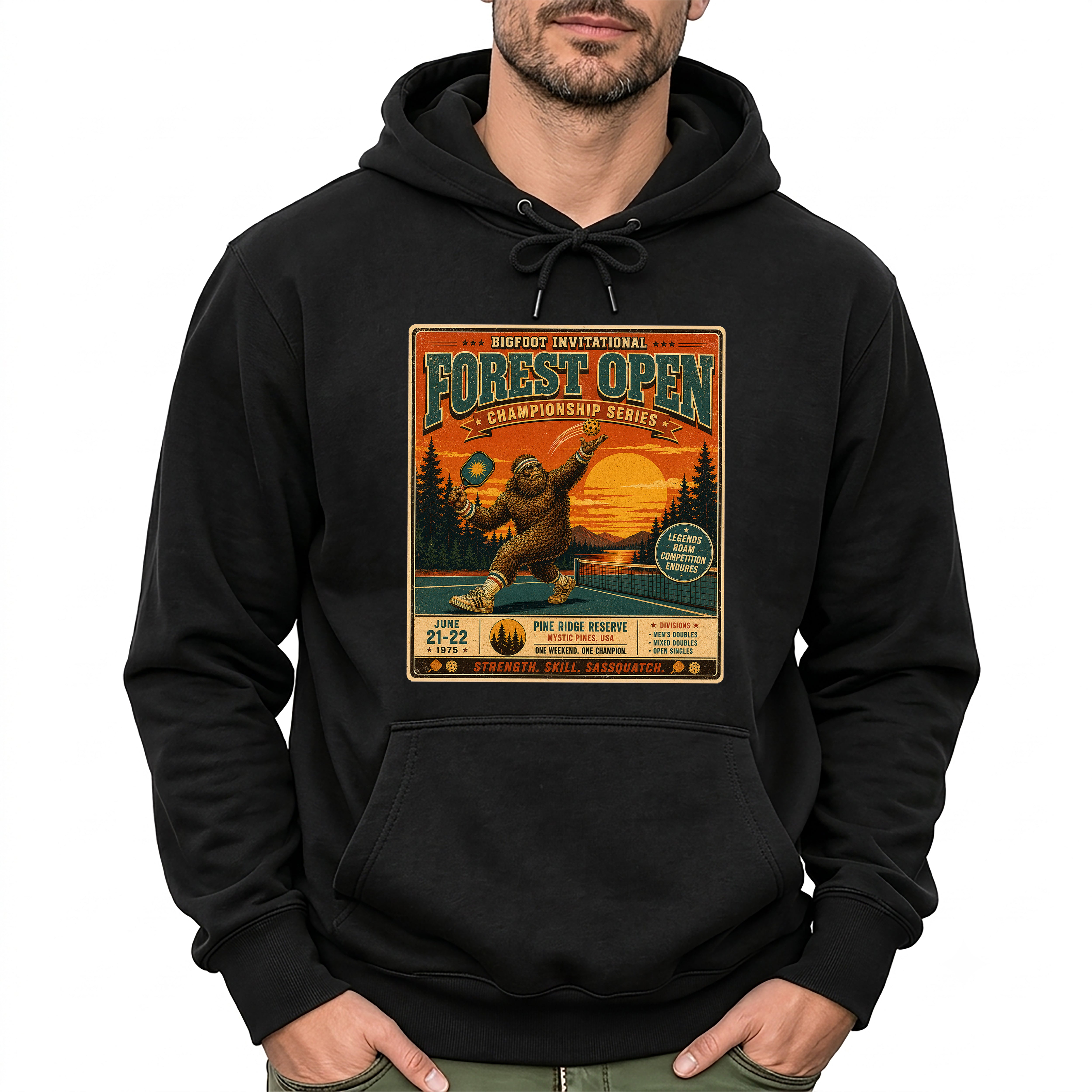Bigfoot Invitational Forest Open Pickleball Hoodie