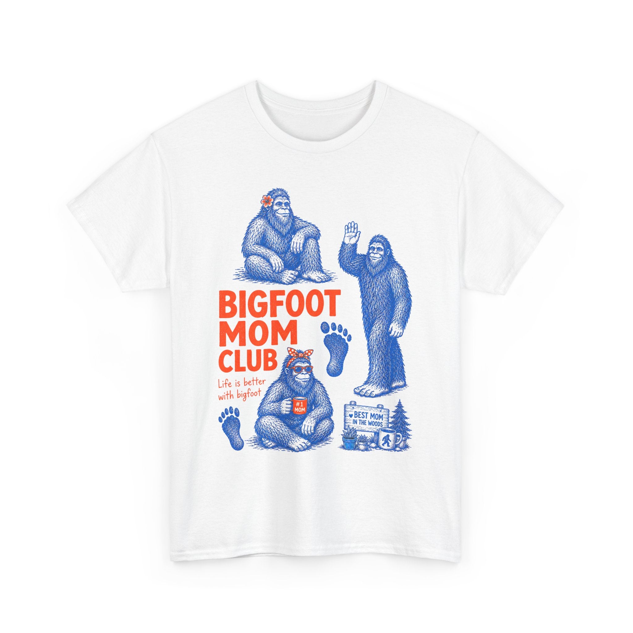 Bigfoot Mom Club T-Shirt – Funny Sasquatch Mom Vintage Graphic Tee