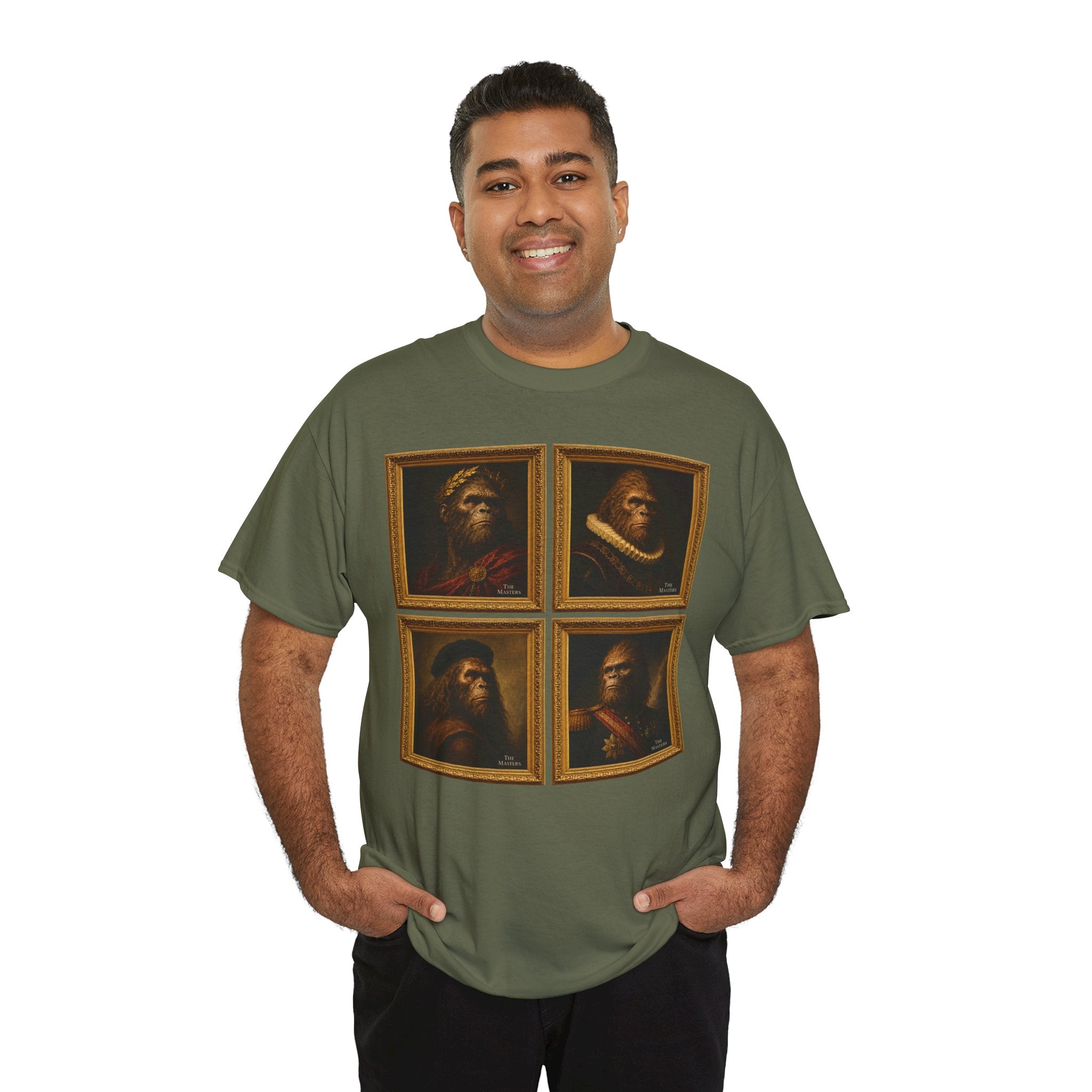 Bigfoot Renaissance Portrait T-Shirt – Classic Art Parody Graphic Tee