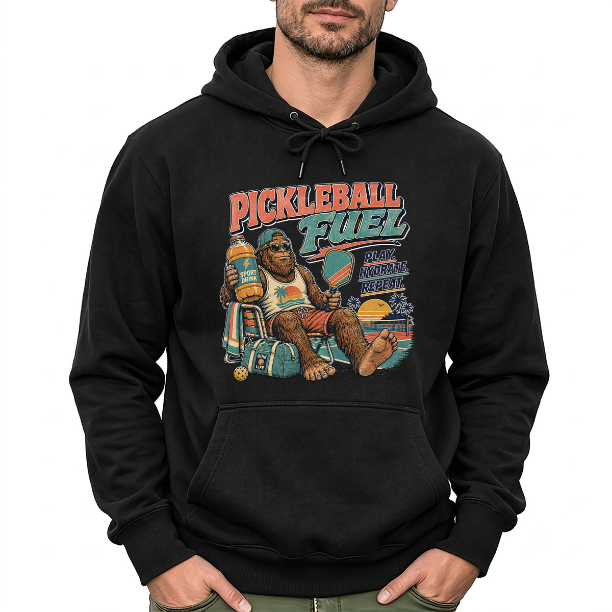 Bigfoot Pickleball Fuel Summer Sports Hoodie