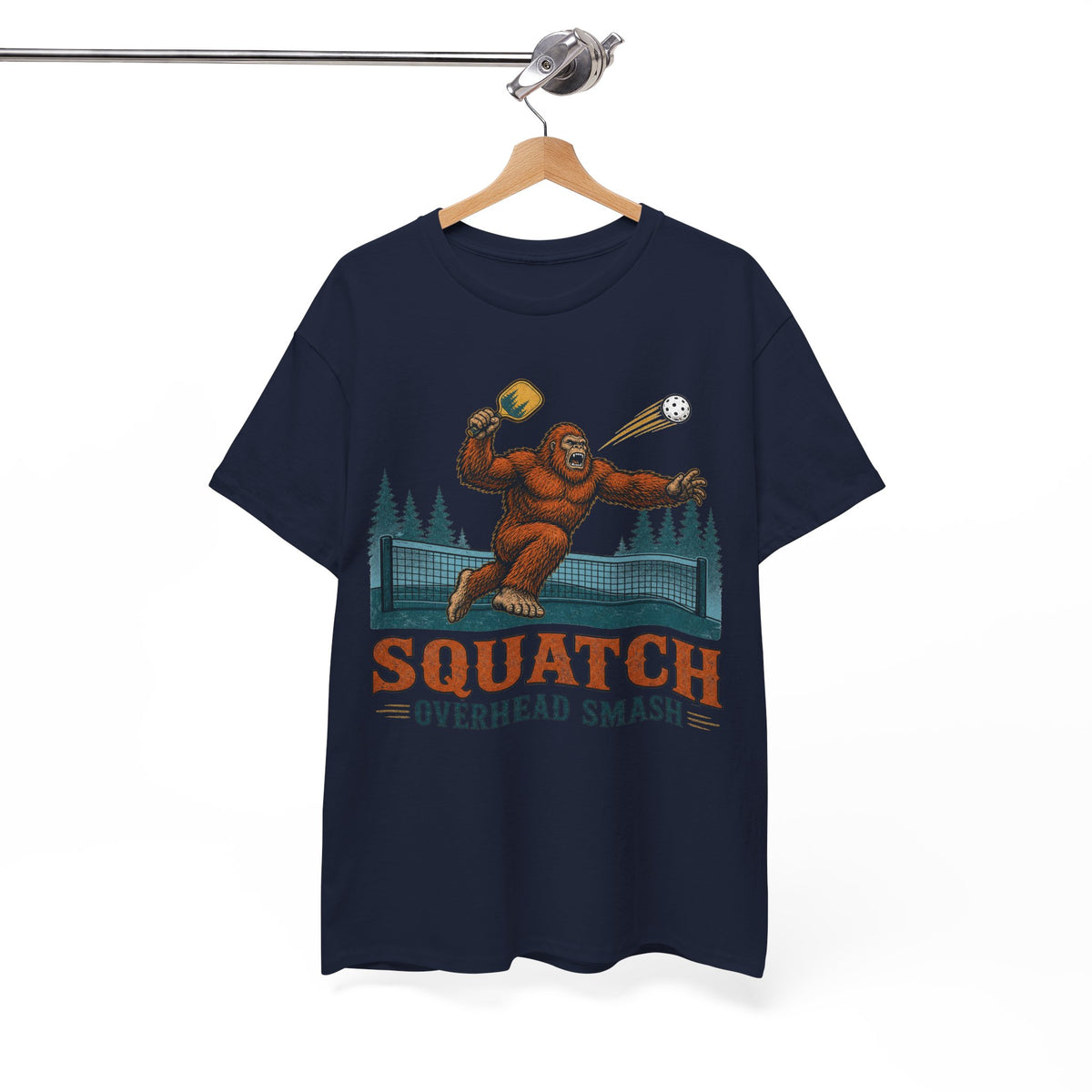Squatch Overhead Smash Bigfoot Pickleball T-Shirt