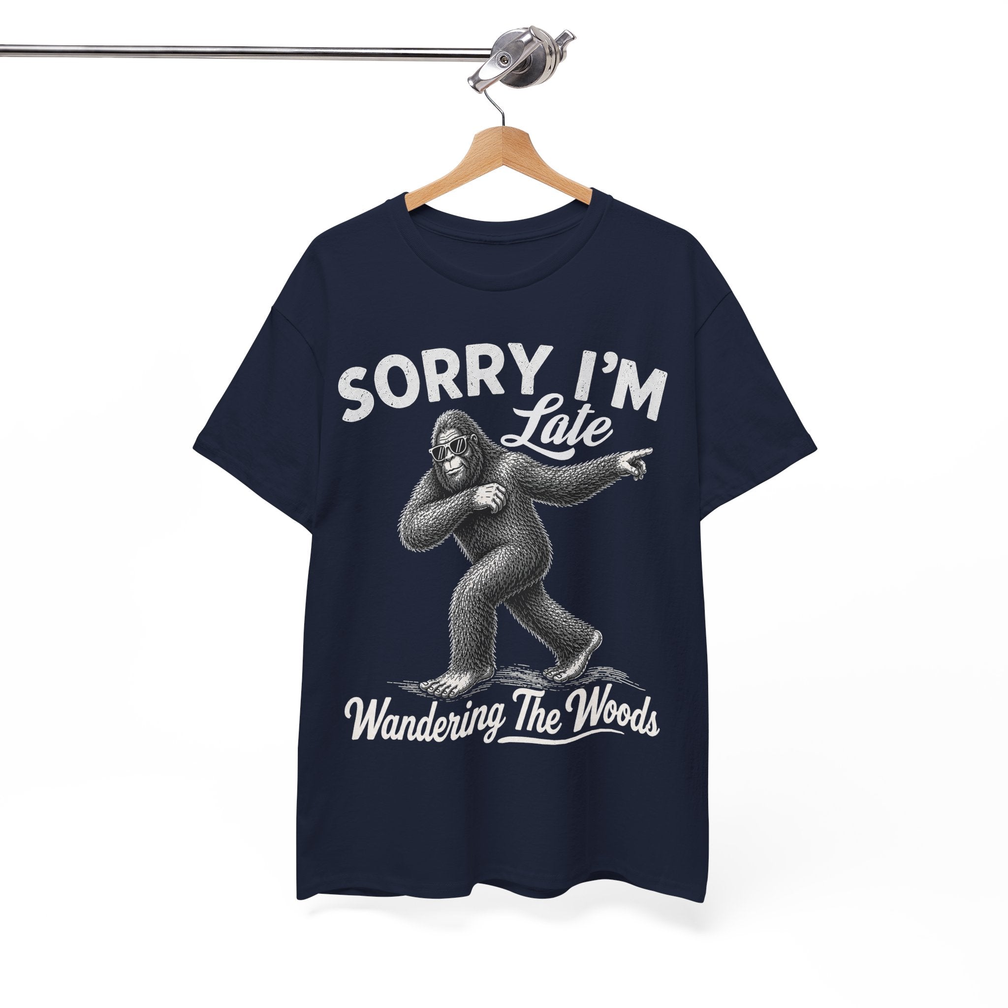 Sorry I'm Late Bigfoot T-Shirt – Wandering The Woods Vintage Sasquatch Tee
