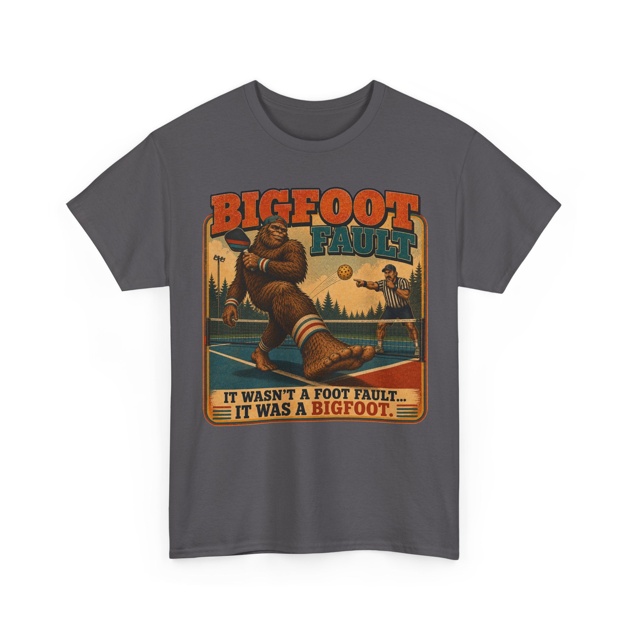 Bigfoot Foot Fault Funny Pickleball T-Shirt