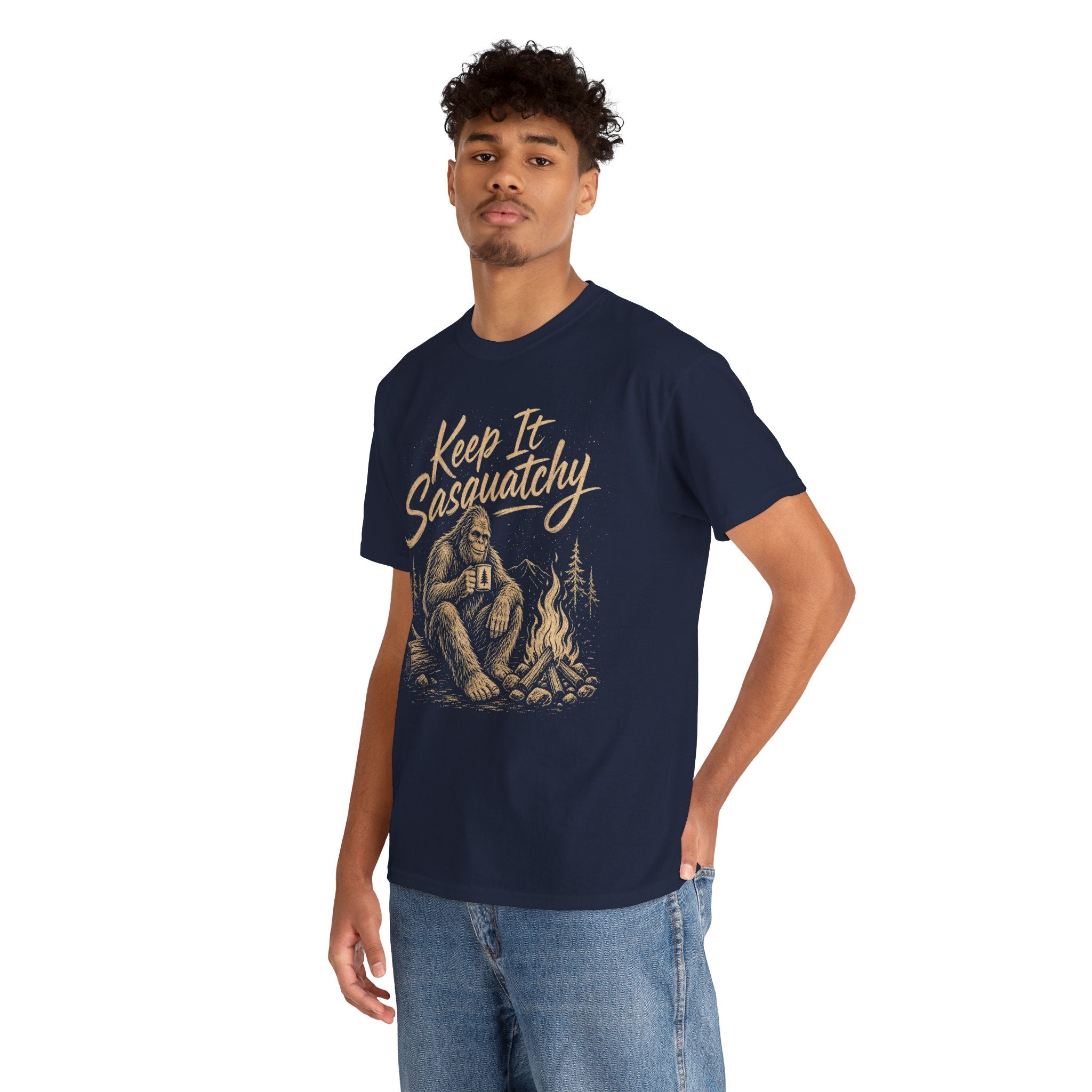 Keep It Sasquatchy T-Shirt – Cozy Campfire Bigfoot Graphic Tee