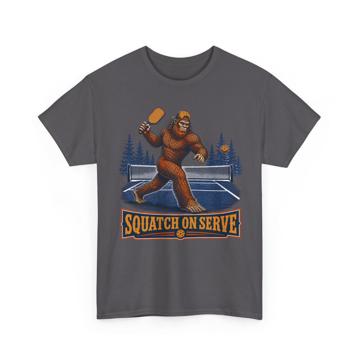 Squatch On Serve Bigfoot Pickleball T-Shirt
