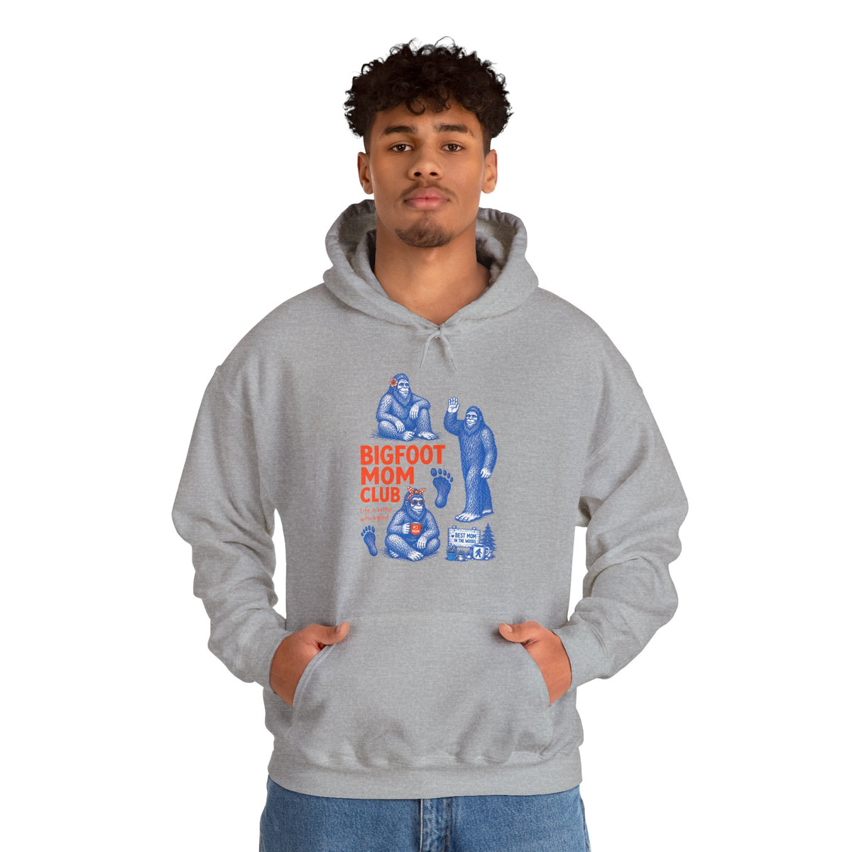 Bigfoot Mom Club Hoodie – Funny Sasquatch Mom Vintage Graphic