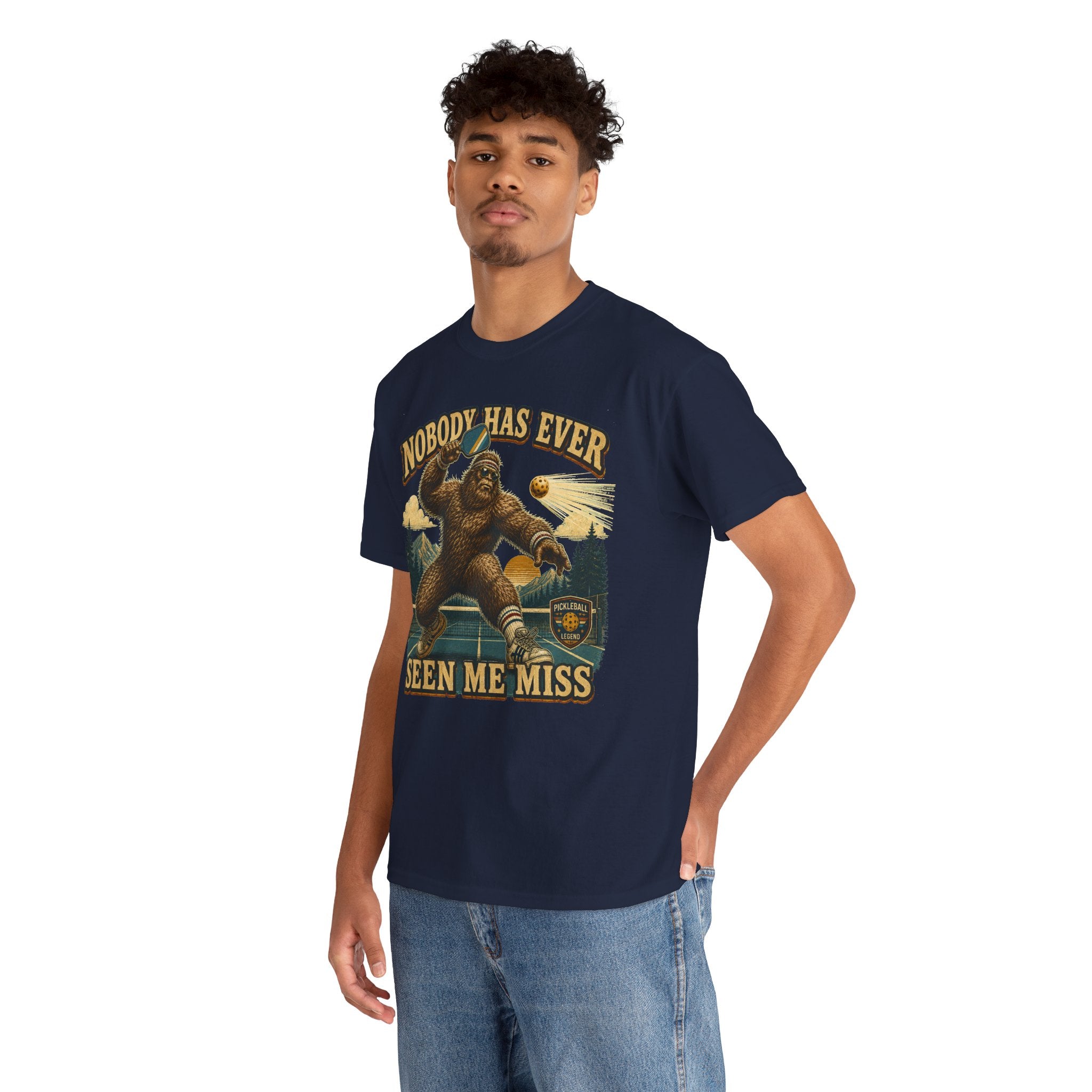 Nobody Has Ever Seen Me Miss Bigfoot Pickleball T-Shirt