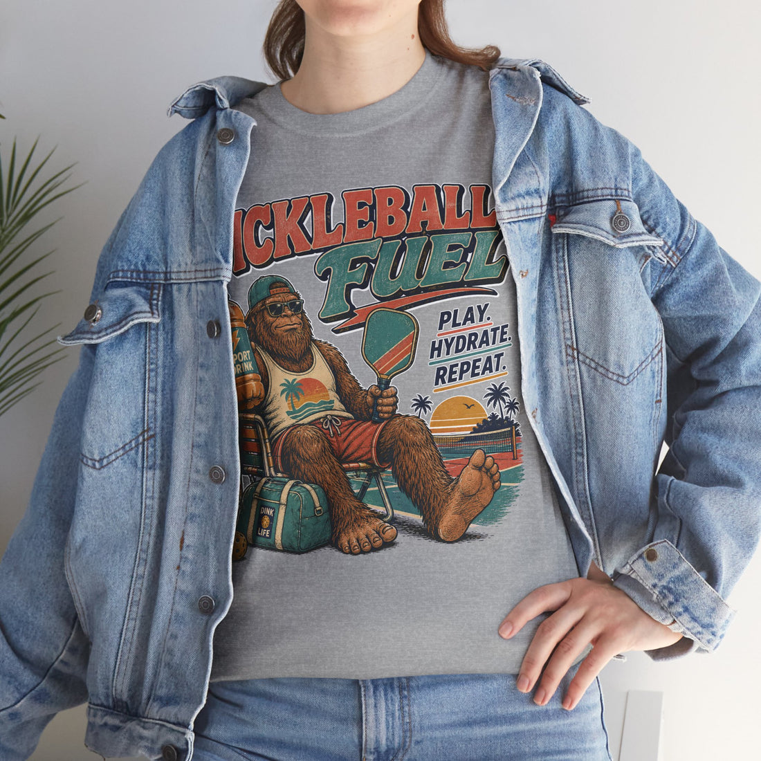 Bigfoot Pickleball Fuel Summer Sports T-Shirt