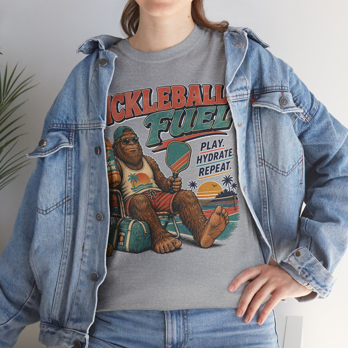 Bigfoot Pickleball Fuel Summer Sports T-Shirt