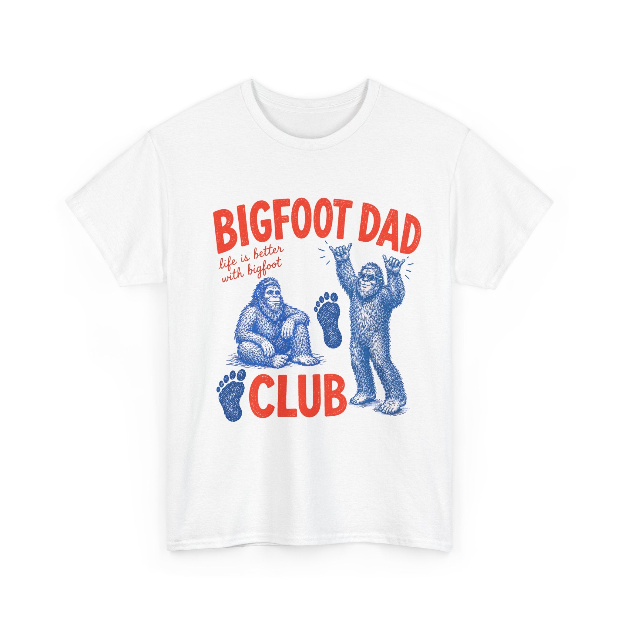 Bigfoot Dad Club T-Shirt – Funny Sasquatch Dad Vintage Graphic Tee