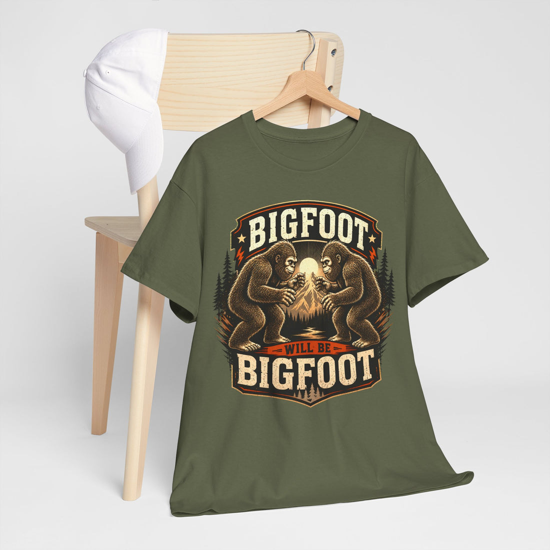 Bigfoot Will Be Bigfoot T-Shirt – Quirky Nature Humor Graphic Tee