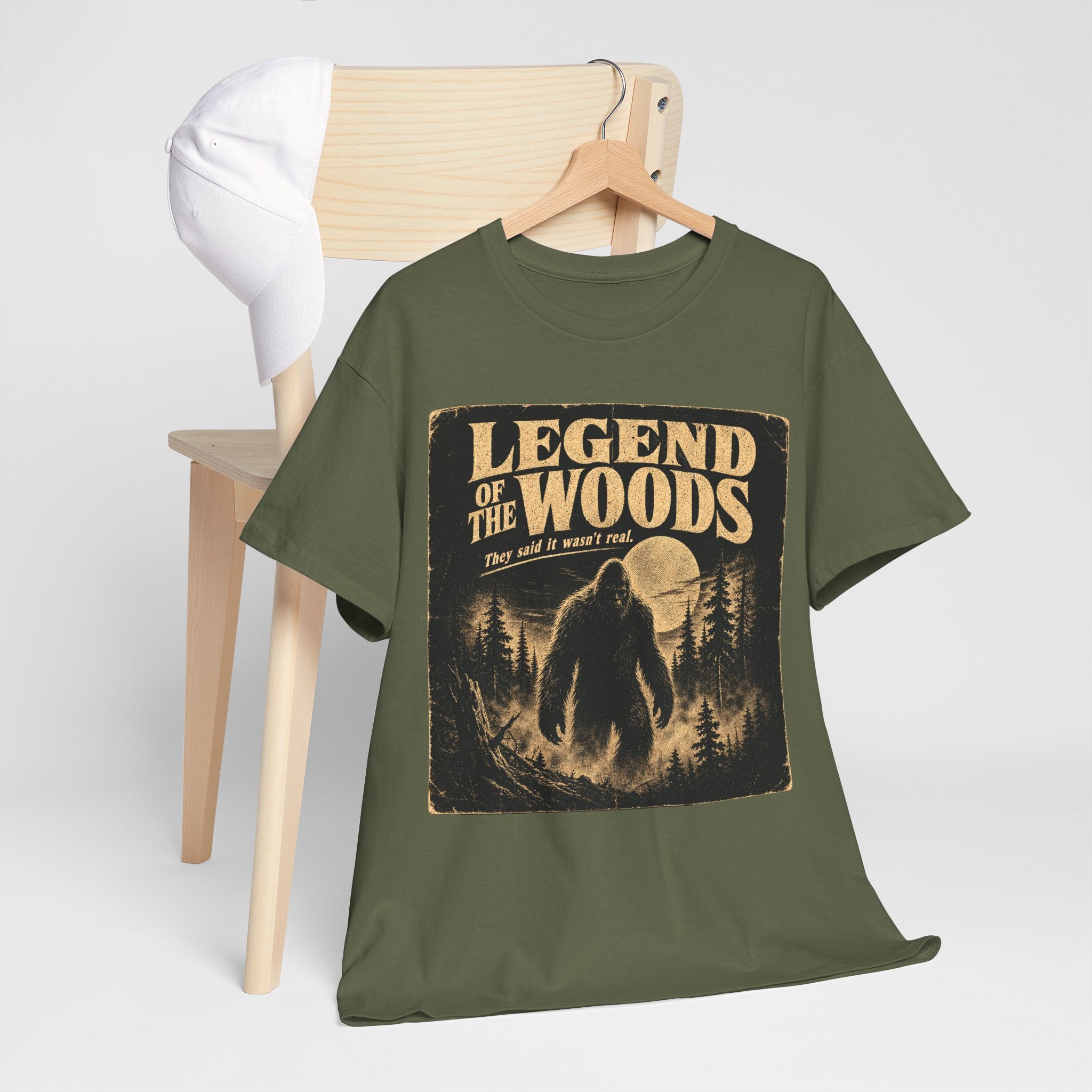 Retro Bigfoot Horror Poster T-Shirt – Legend Of The Woods B-Movie Graphic Tee