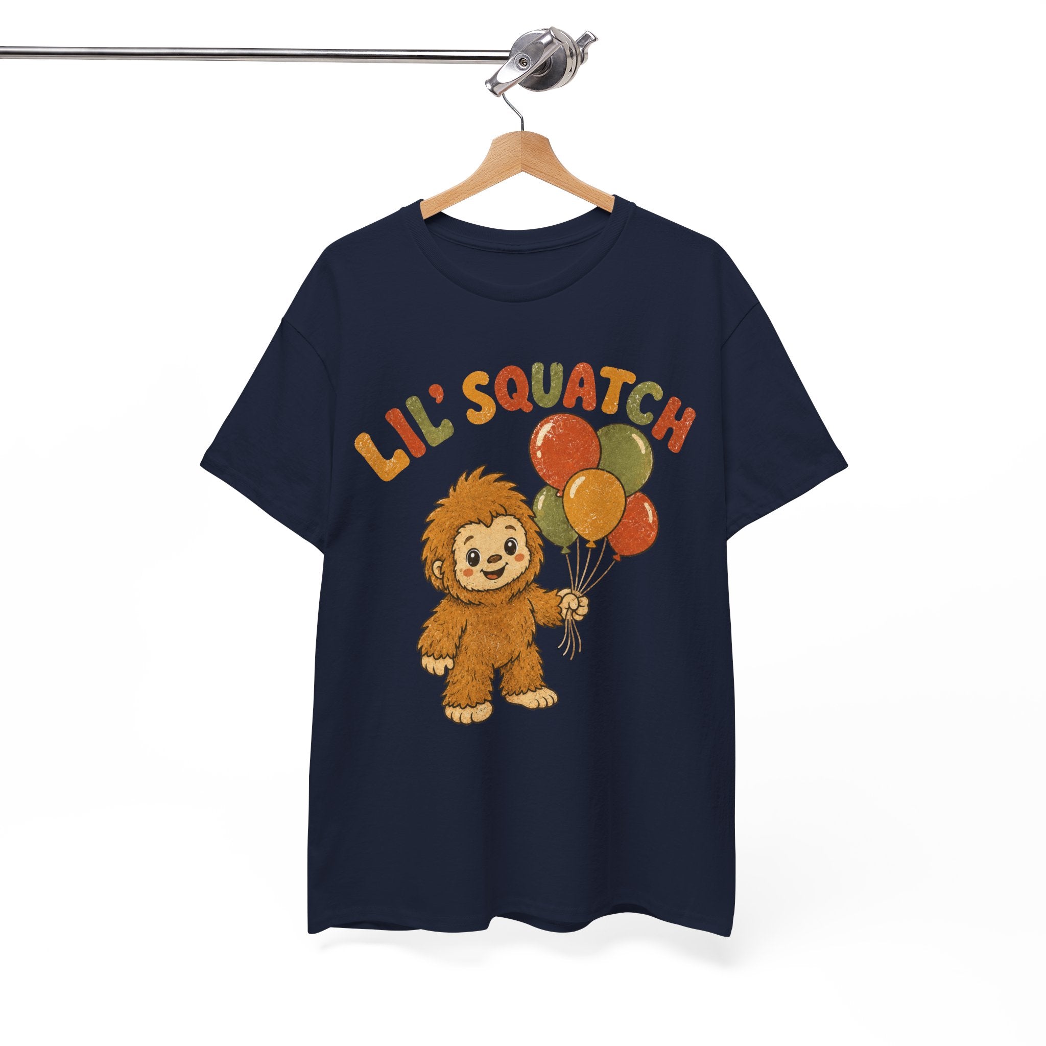 Lil' Squatch Birthday T-Shirt – Cute Baby Bigfoot Balloon Tee for Kids