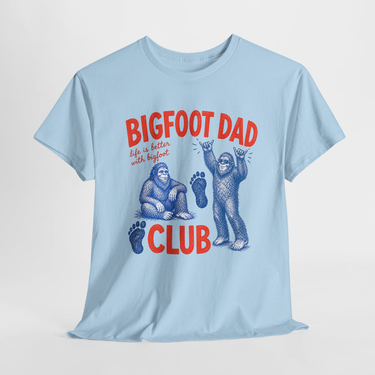Bigfoot Dad Club T-Shirt – Funny Sasquatch Dad Vintage Graphic Tee