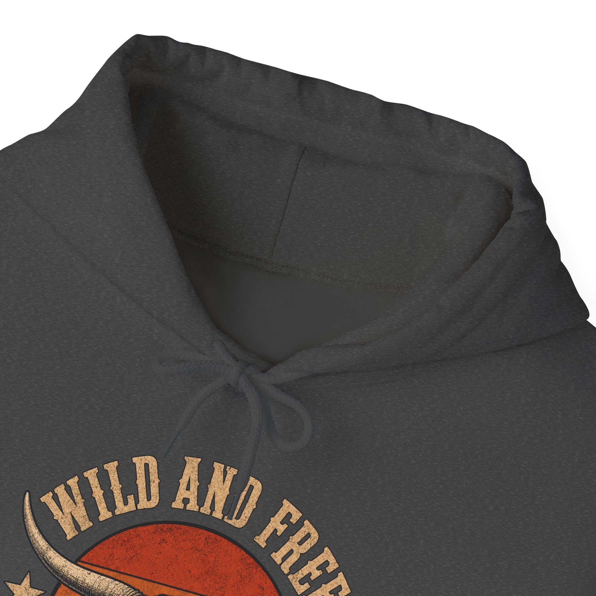 Cowboy Skull Sunset Badge T-Shirt, Vintage Western Longhorn Retro Emblem Graphic Tee, Distressed Southwestern Desert Shirt