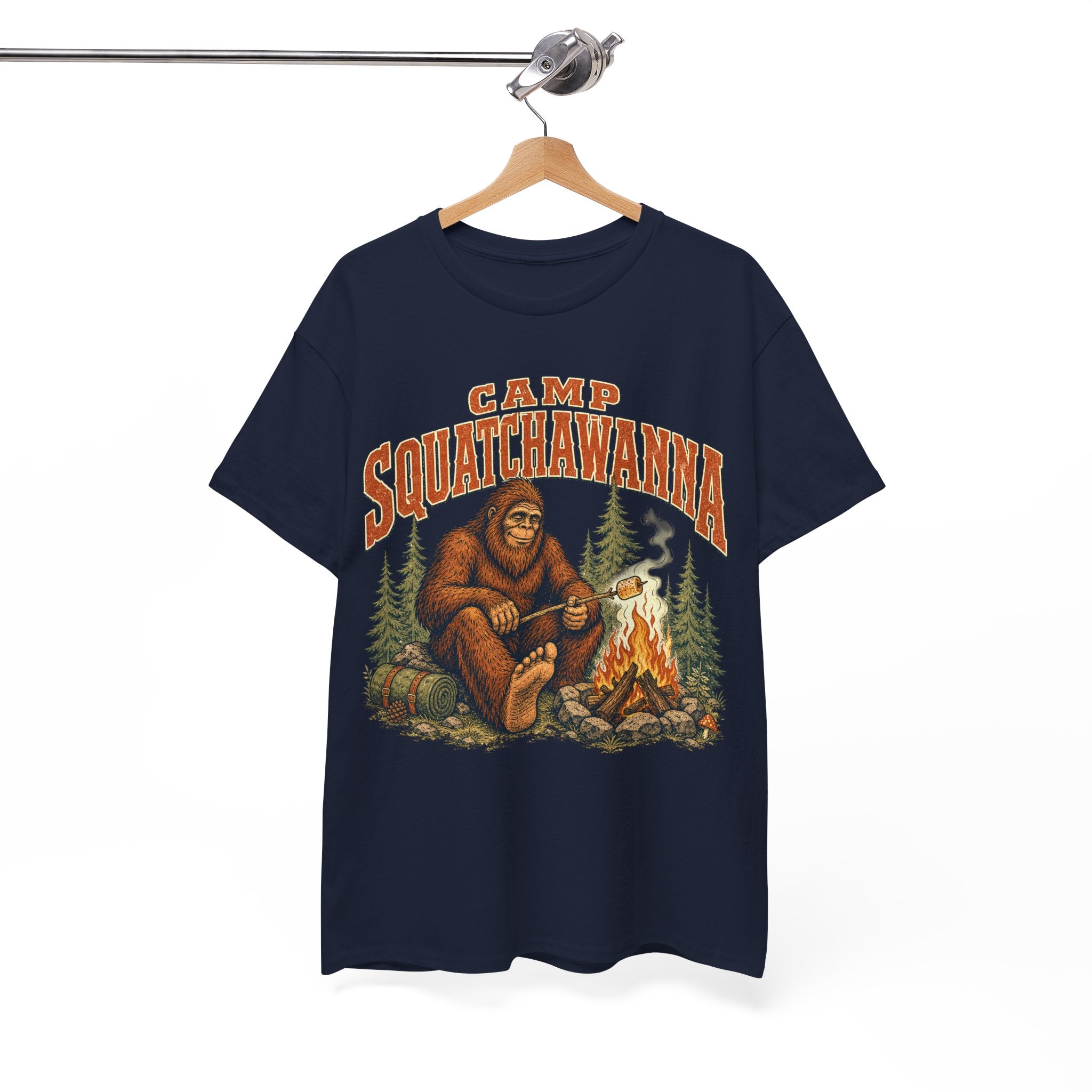 Camp Squatchawanna T-Shirt – Funny Bigfoot Campfire Graphic Tee