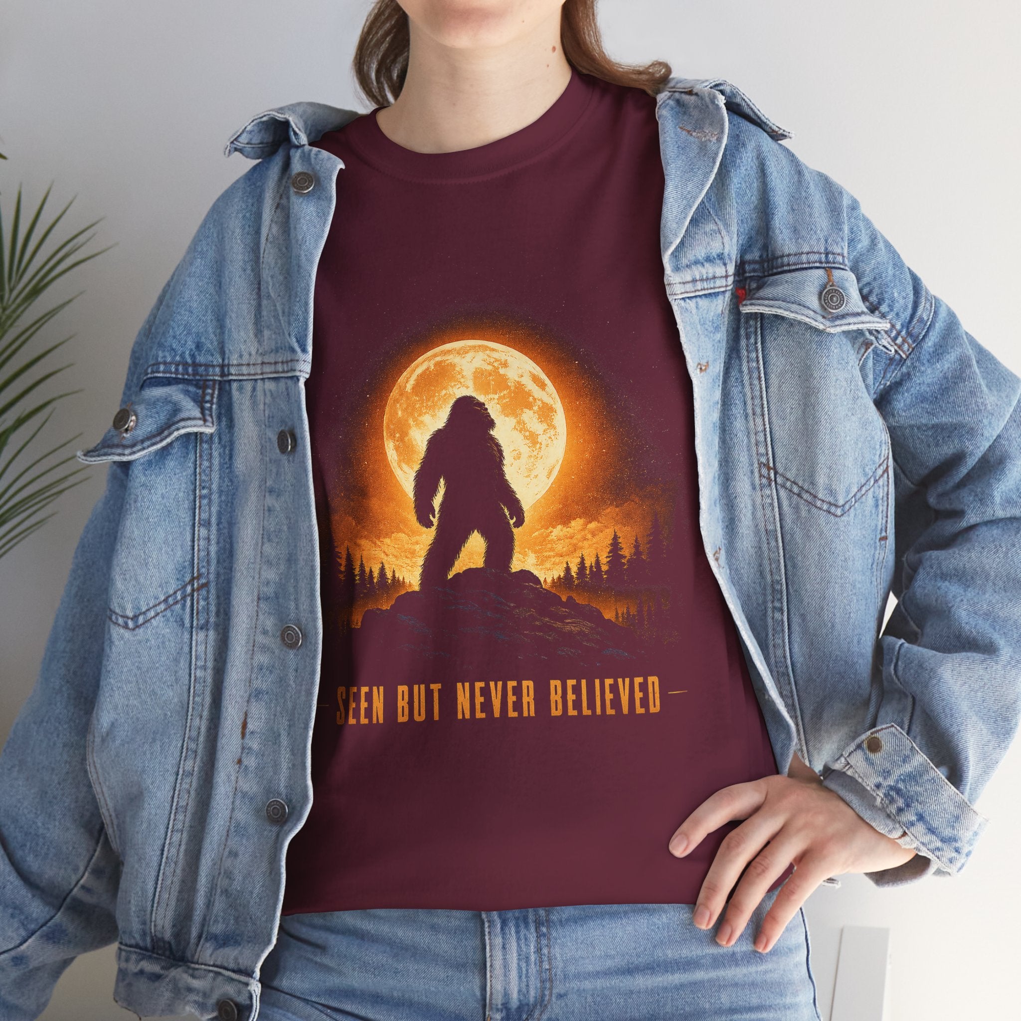 Bigfoot Moon Howl T-Shirt – Atmospheric Gradient Sky Graphic Tee