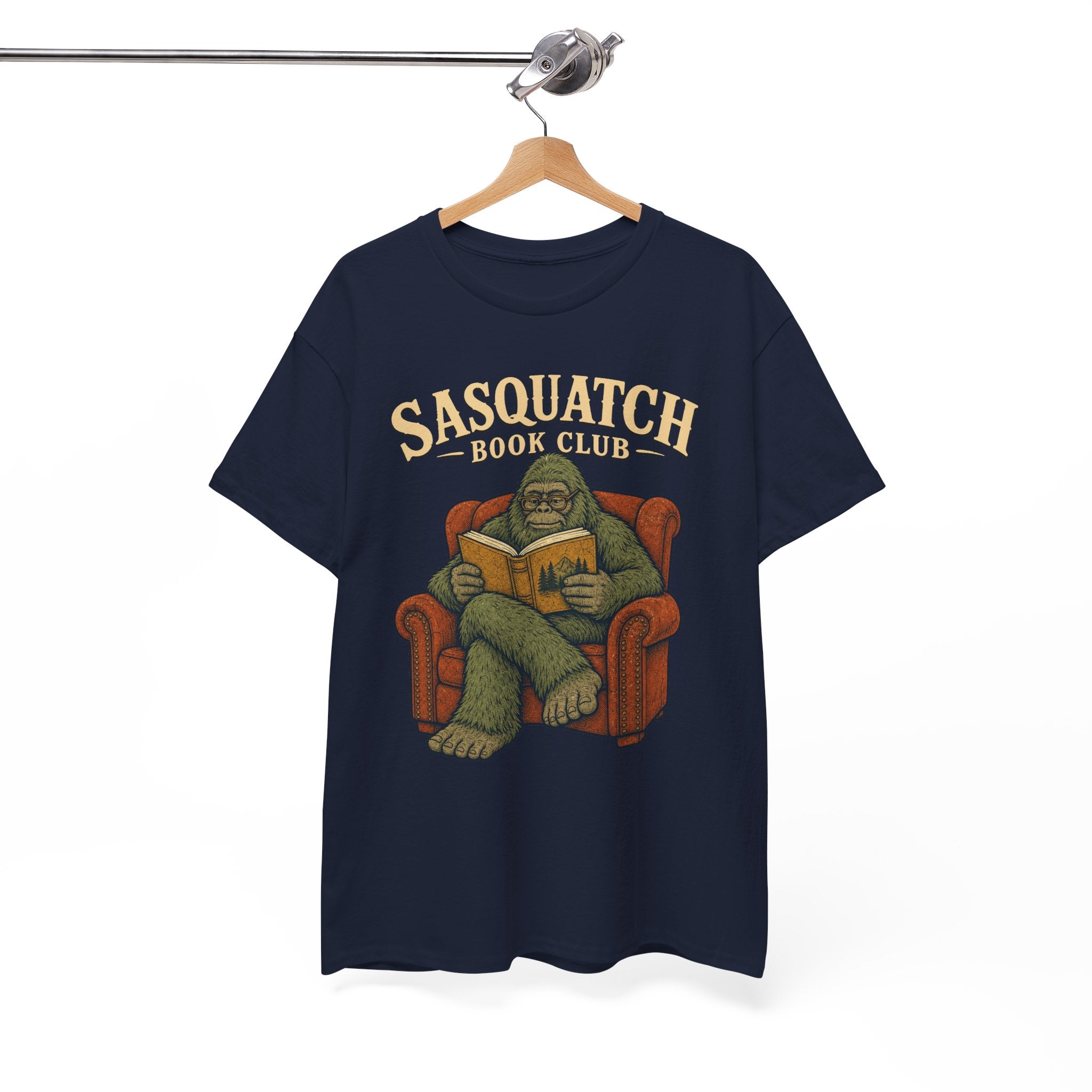 Sasquatch Book Club T-Shirt – Cozy Bigfoot Reading Graphic Tee
