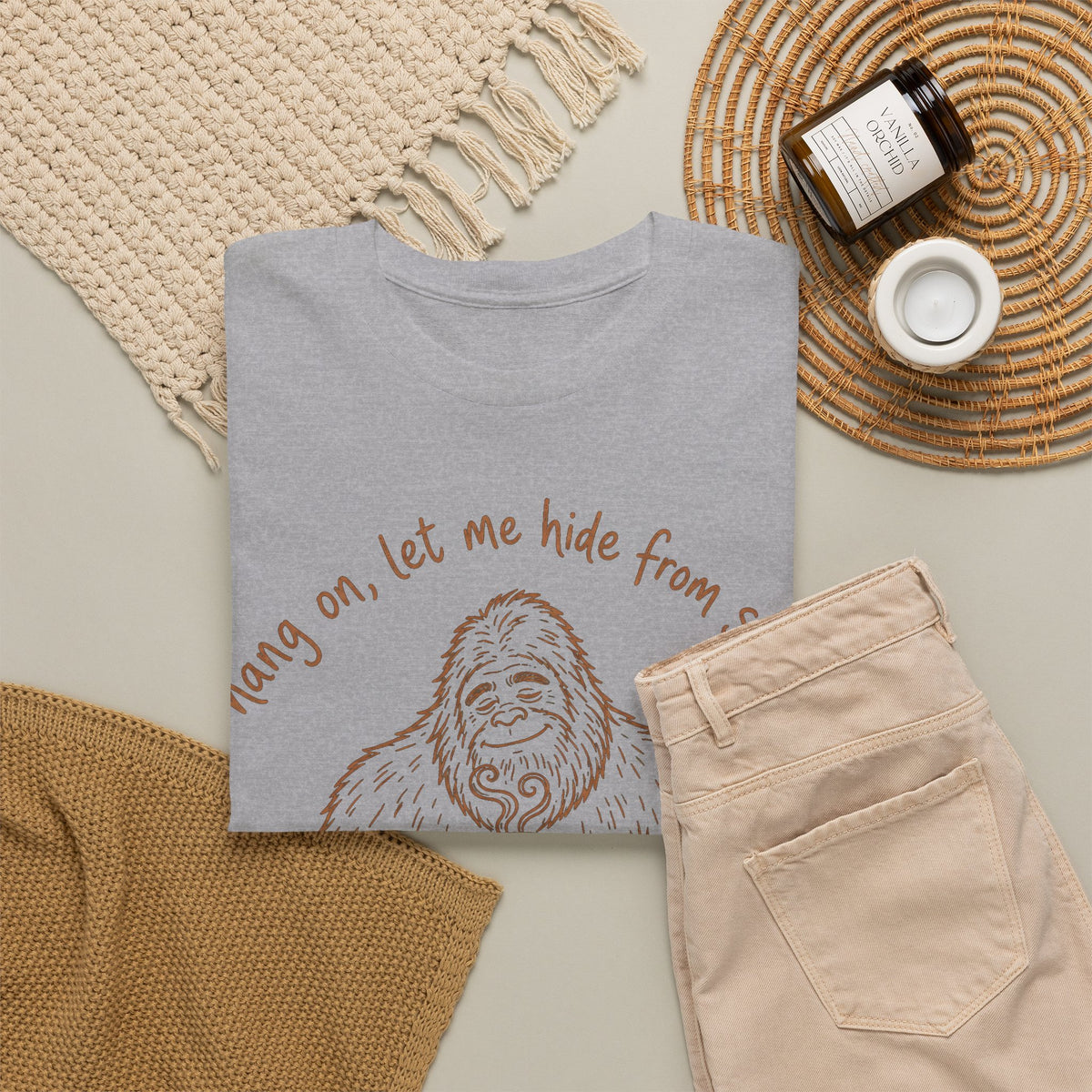 Bigfoot Coffee T-Shirt – Funny Hide From Society Hand-Drawn Graphic Tee