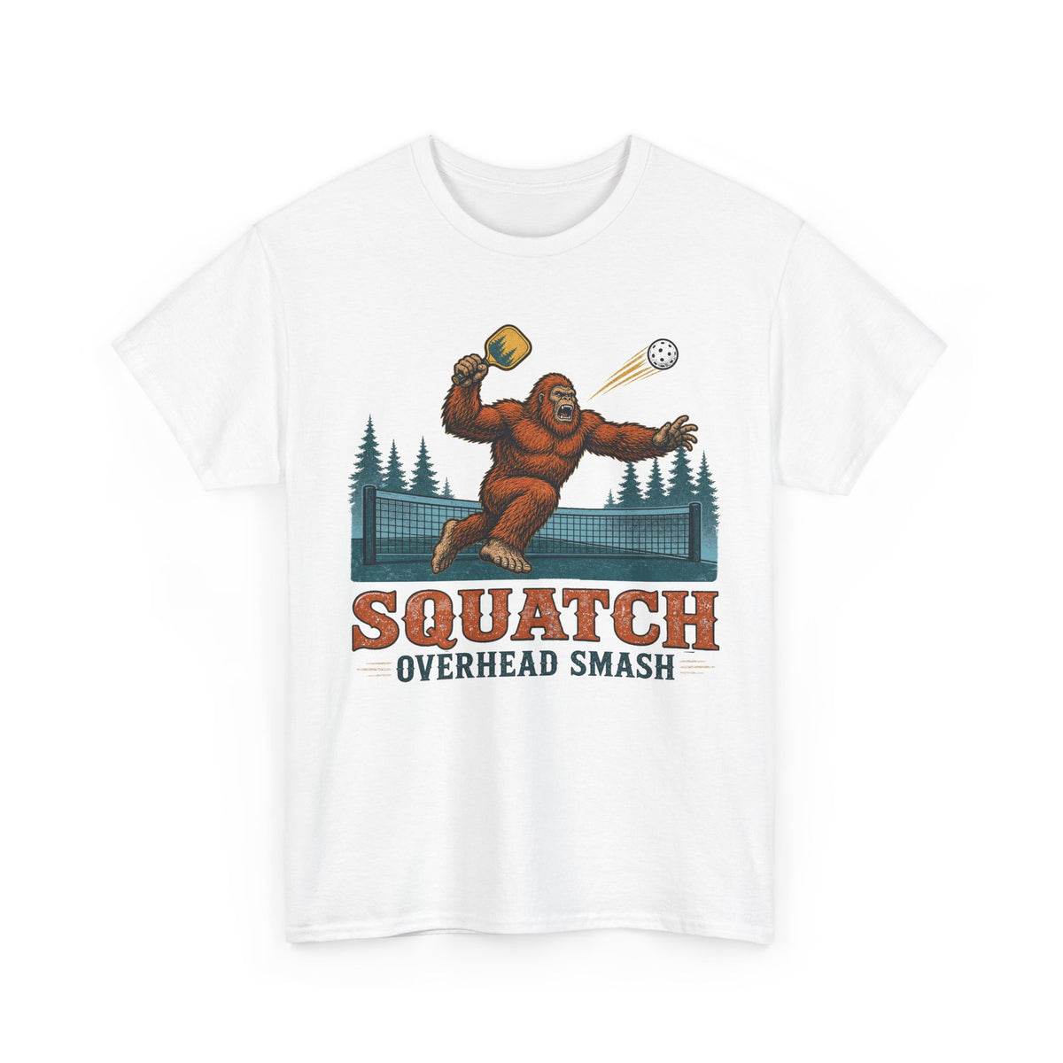 Squatch Overhead Smash Bigfoot Pickleball T-Shirt