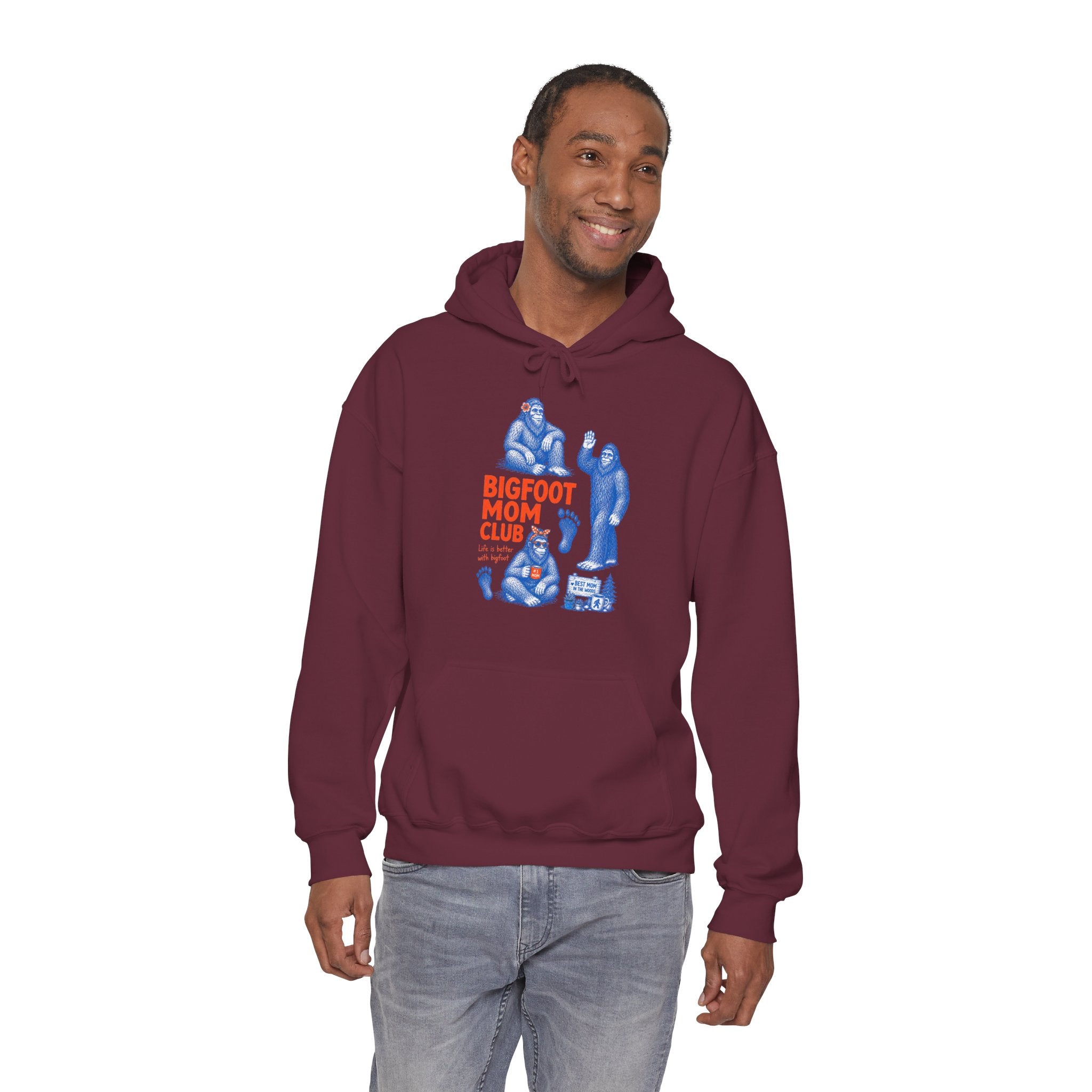 Bigfoot Mom Club Hoodie – Funny Sasquatch Mom Vintage Graphic