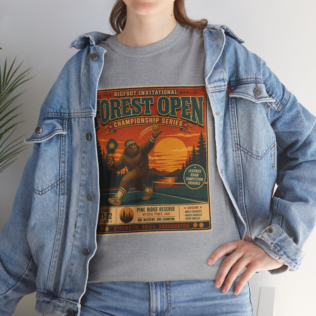 Bigfoot Invitational Forest Open Pickleball T-Shirt