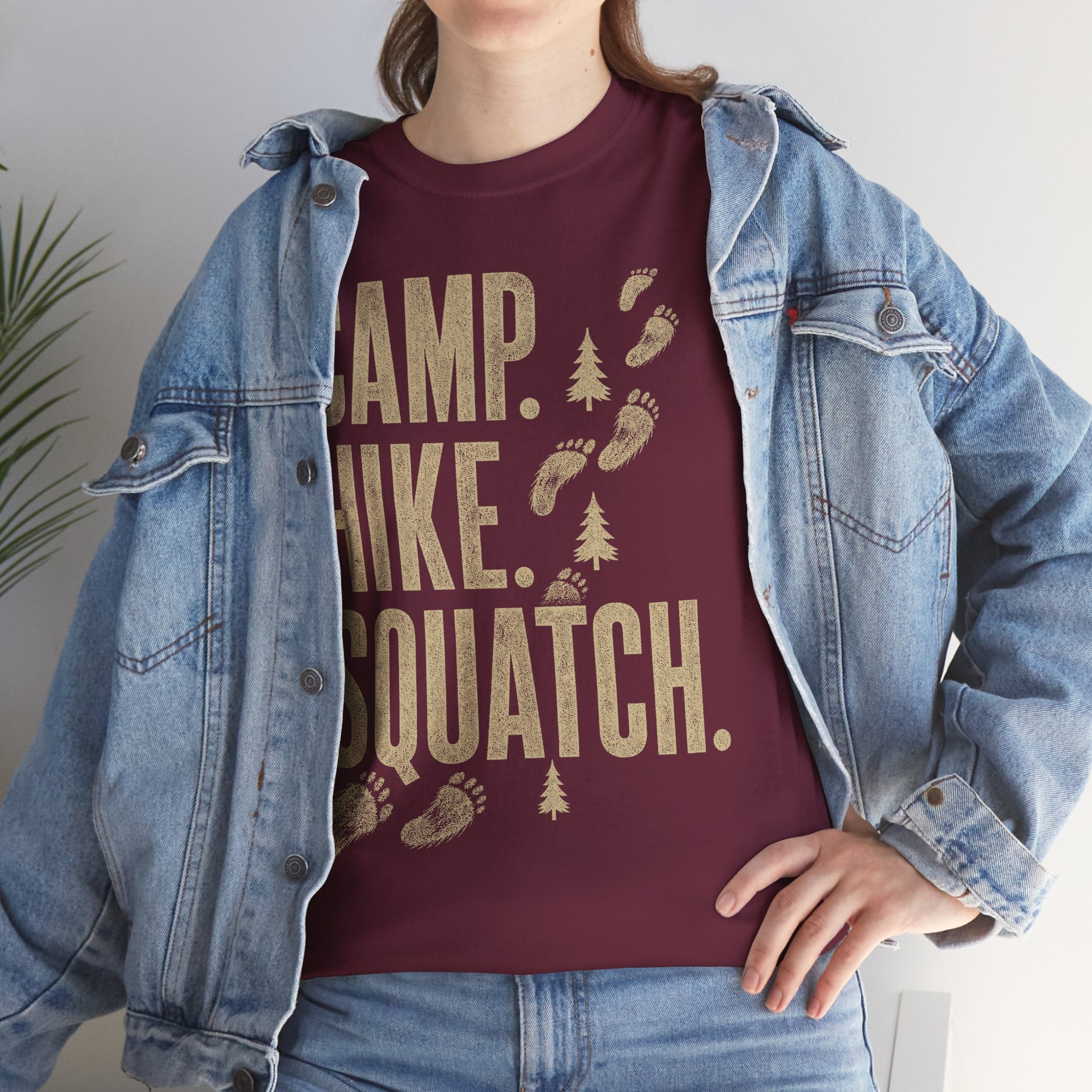 Camp Hike Squatch T-Shirt – Modern Outdoor Bigfoot Graphic Tee