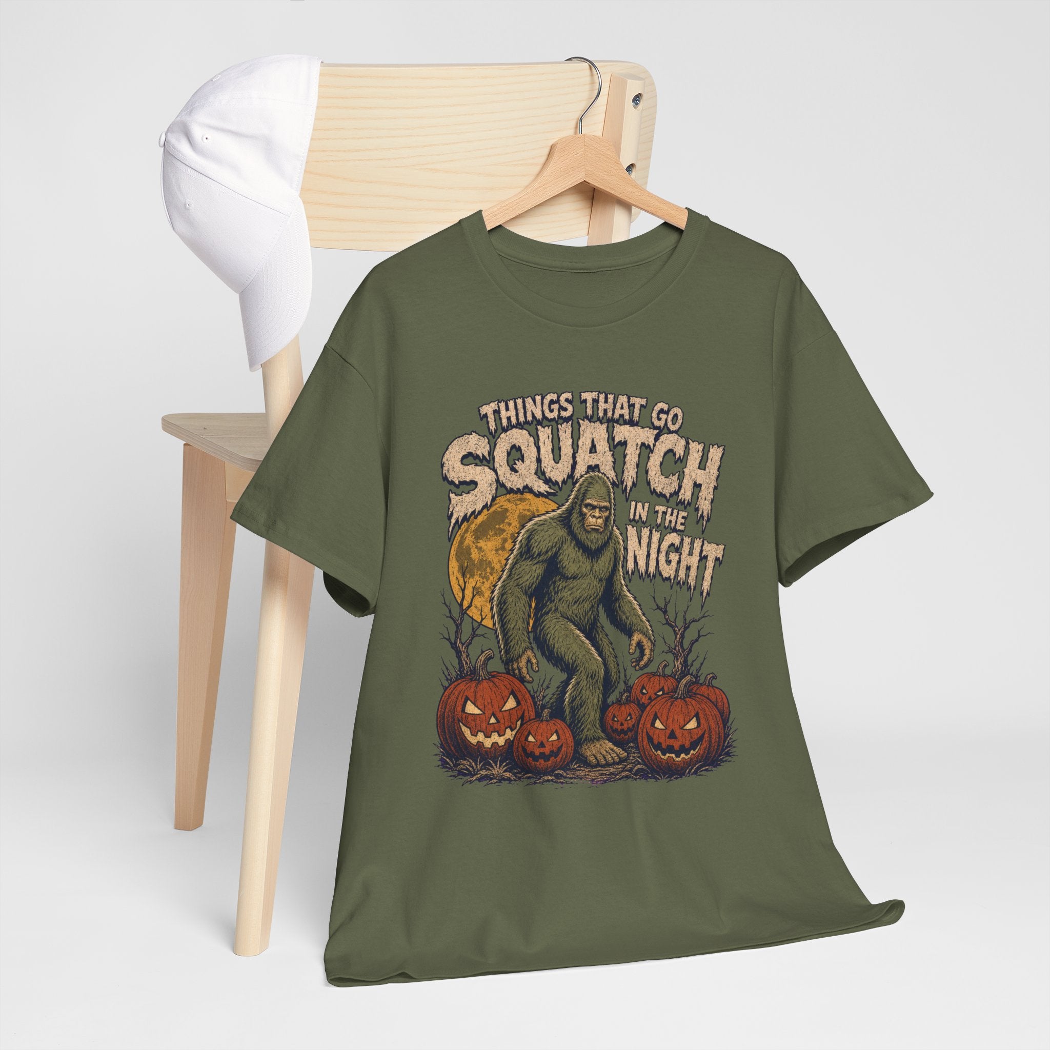 Things That Go Squatch In The Night T-Shirt – Bigfoot Halloween Tee