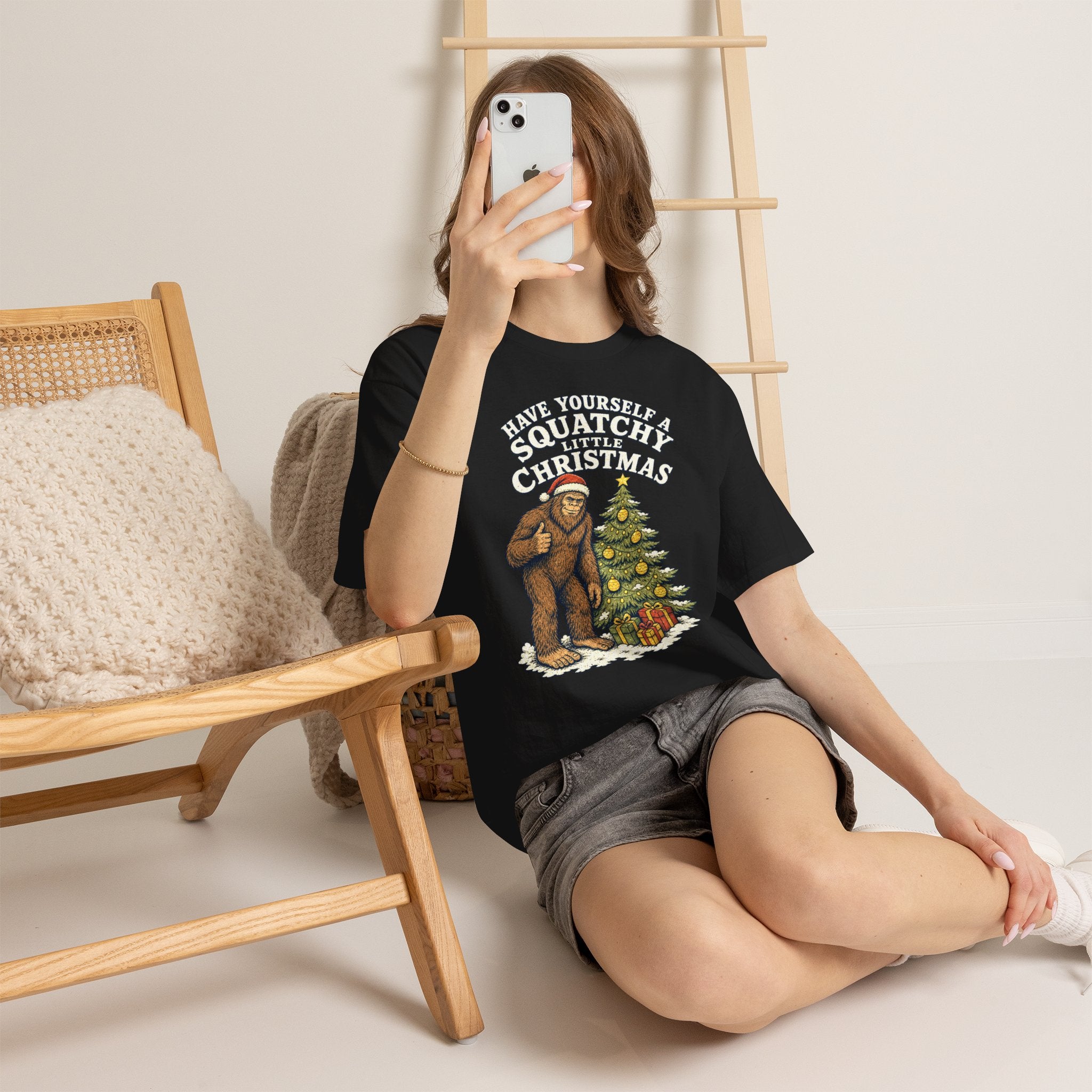 Squatchy Little Christmas T-Shirt – Funny Bigfoot Holiday Graphic Tee