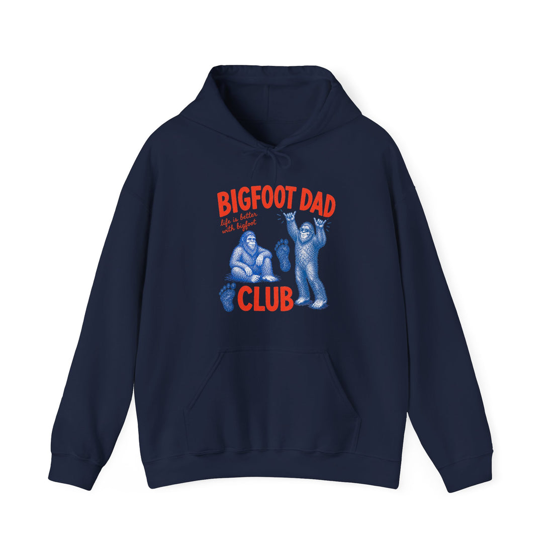 Bigfoot Dad Club Hoodie – Funny Sasquatch Dad Vintage Graphic