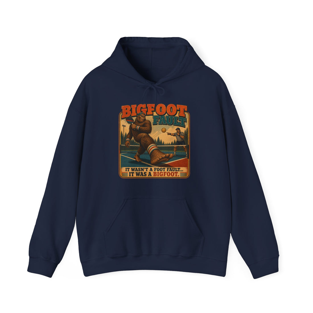 Bigfoot Foot Fault Funny Pickleball Hoodie