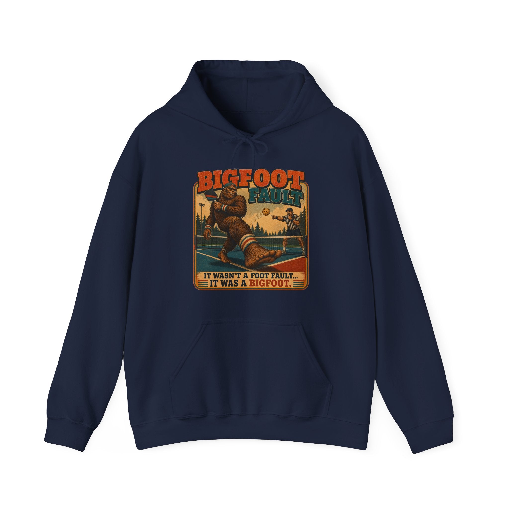 Bigfoot Foot Fault Funny Pickleball Hoodie