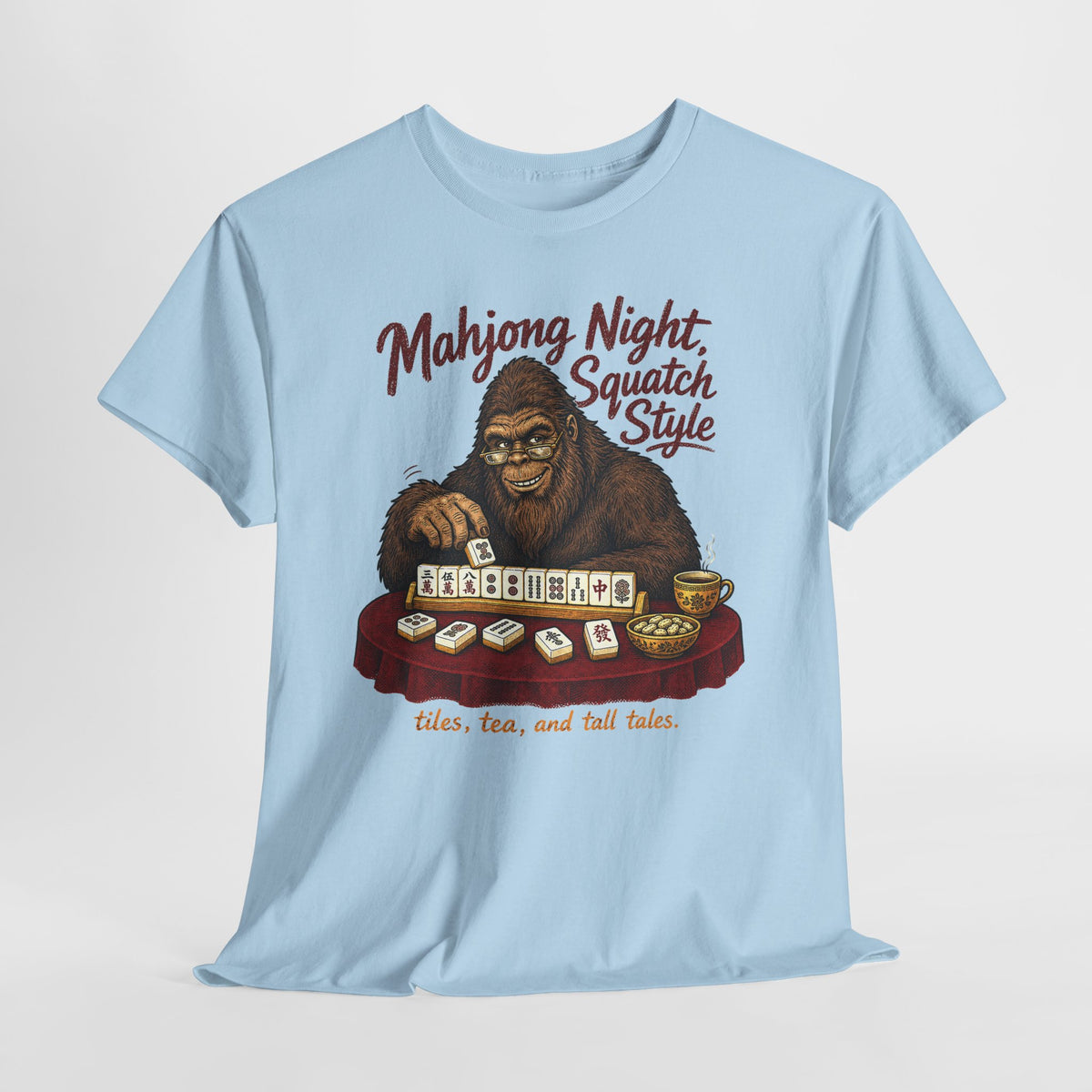 Mahjong Night Sasquatch T-Shirt – Vintage Bigfoot Mahjong Tee