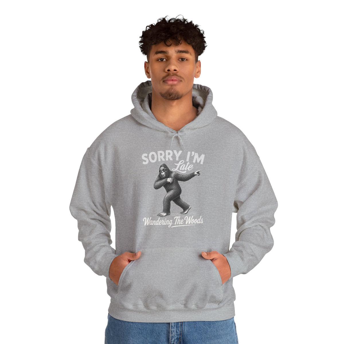 Sorry I'm Late Bigfoot Hoodie – Wandering The Woods Vintage Sasquatch