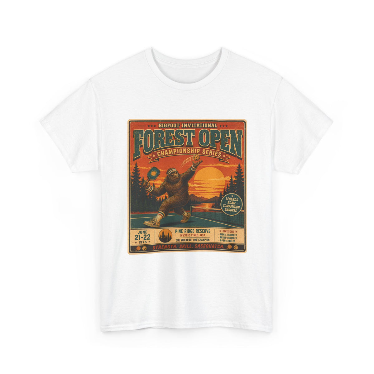 Bigfoot Invitational Forest Open Pickleball T-Shirt