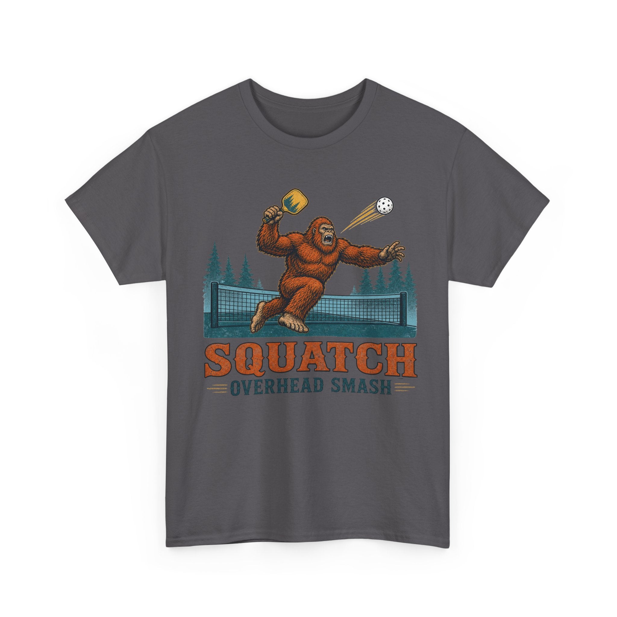 Squatch Overhead Smash Bigfoot Pickleball T-Shirt