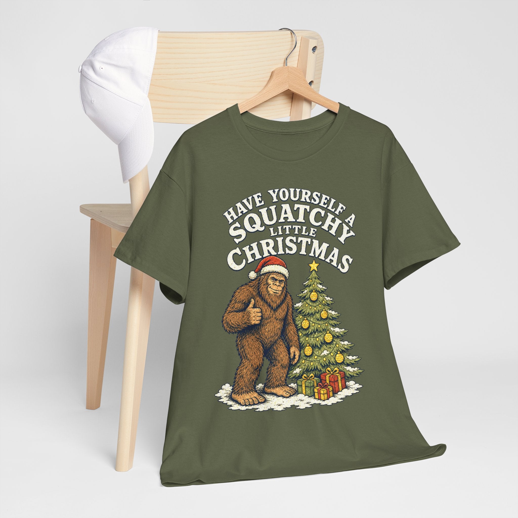 Squatchy Little Christmas T-Shirt – Funny Bigfoot Holiday Graphic Tee