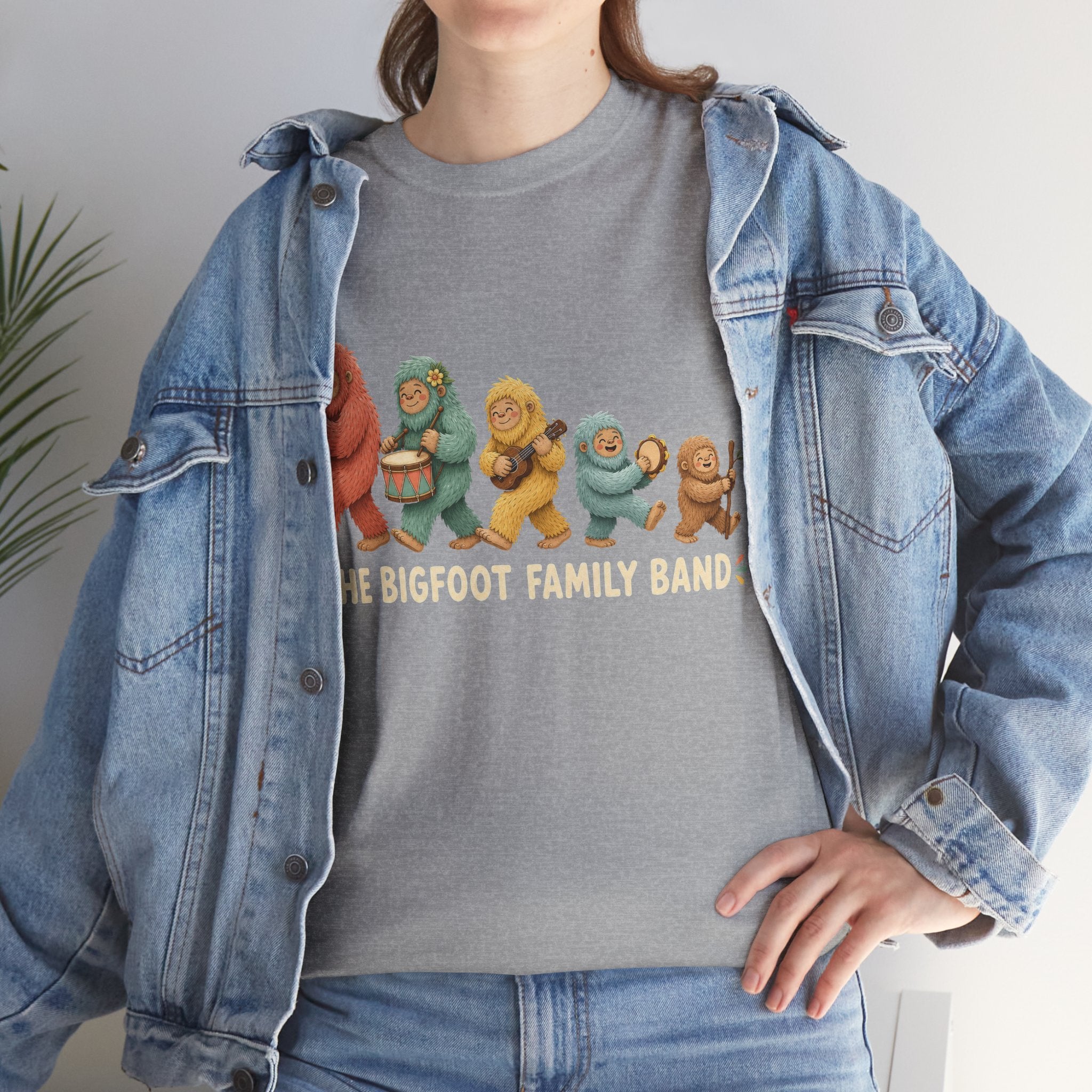 The Bigfoot Family Band T-Shirt – Whimsical Folk-Art Graphic Tee
