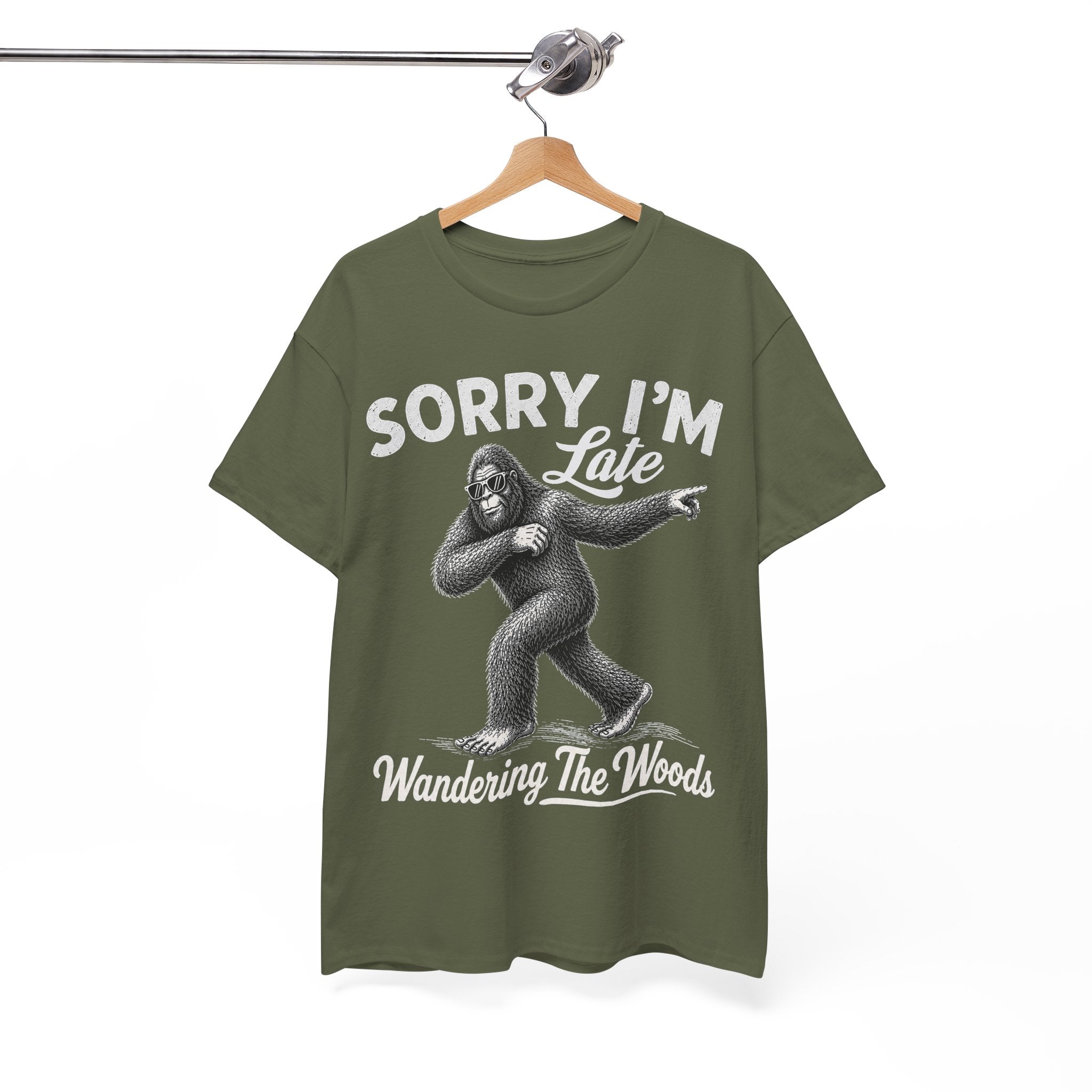 Sorry I'm Late Bigfoot T-Shirt – Wandering The Woods Vintage Sasquatch Tee
