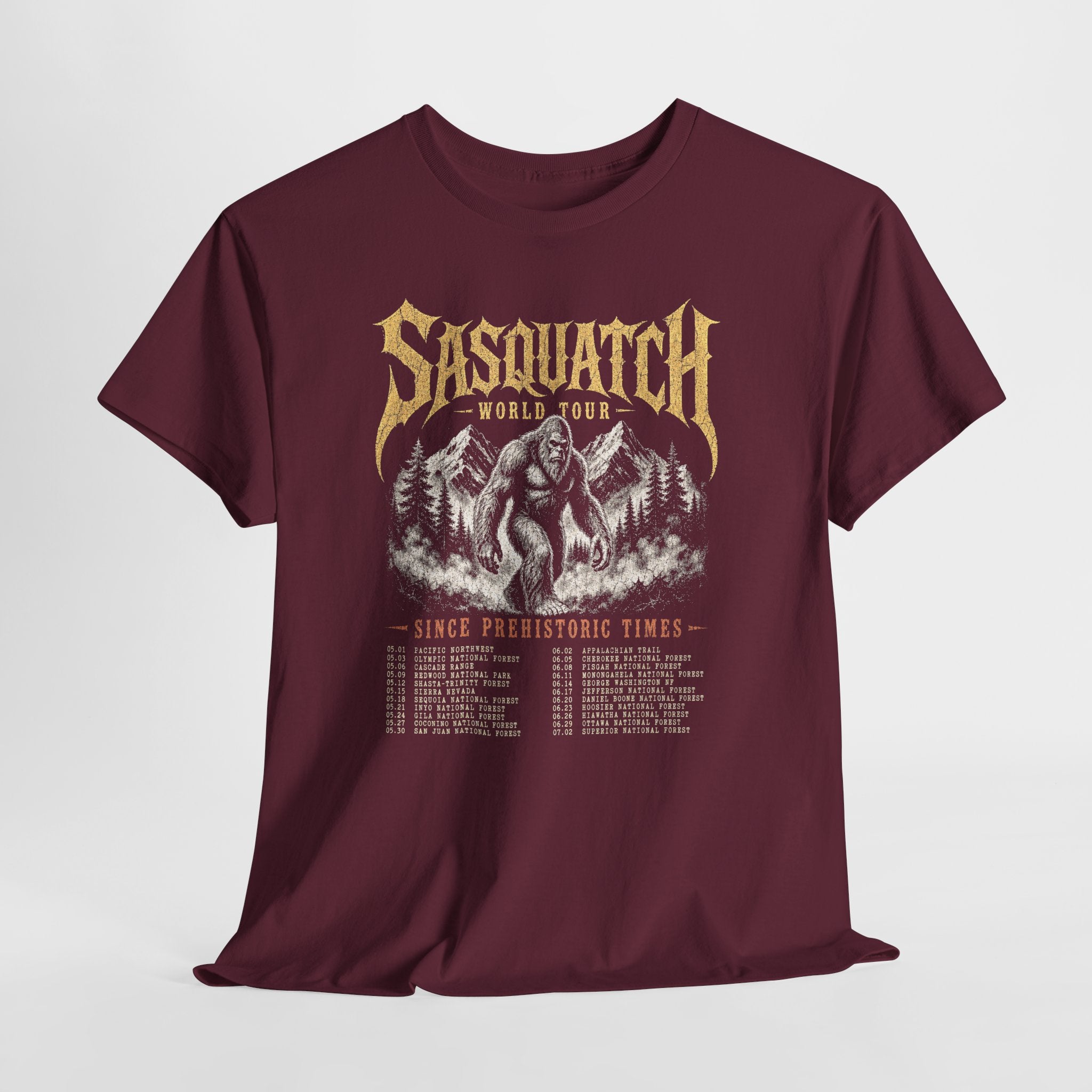 Sasquatch World Tour T-Shirt – Vintage Bootleg Band Tee Bigfoot Graphic