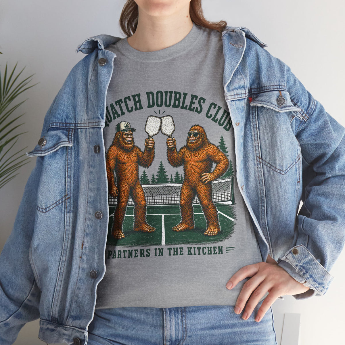 Squatch Doubles Club Bigfoot Pickleball T-Shirt