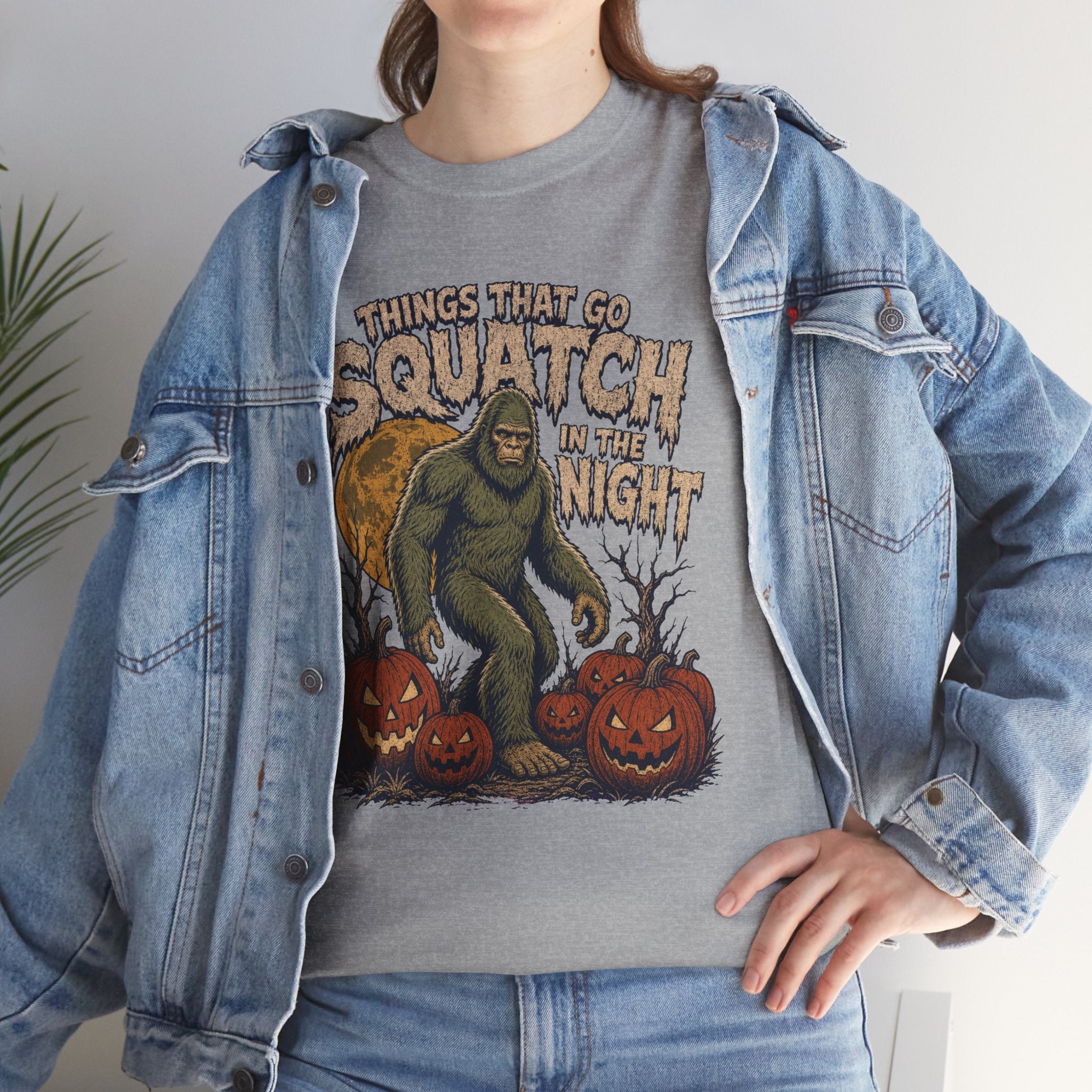 Things That Go Squatch In The Night T-Shirt – Bigfoot Halloween Tee