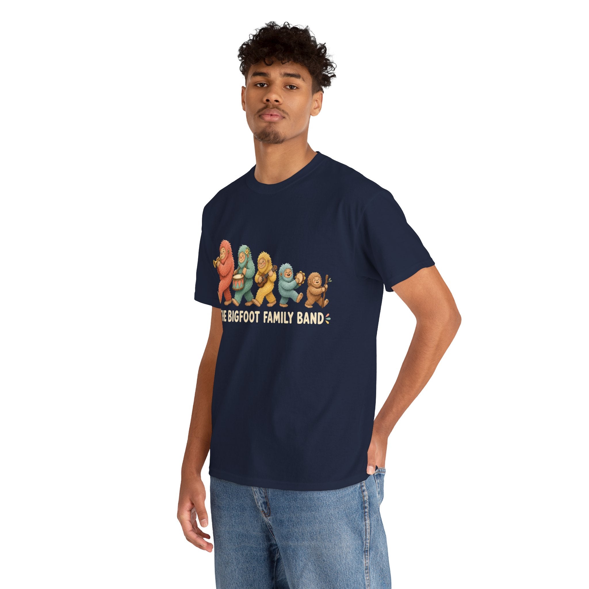 The Bigfoot Family Band T-Shirt – Whimsical Folk-Art Graphic Tee